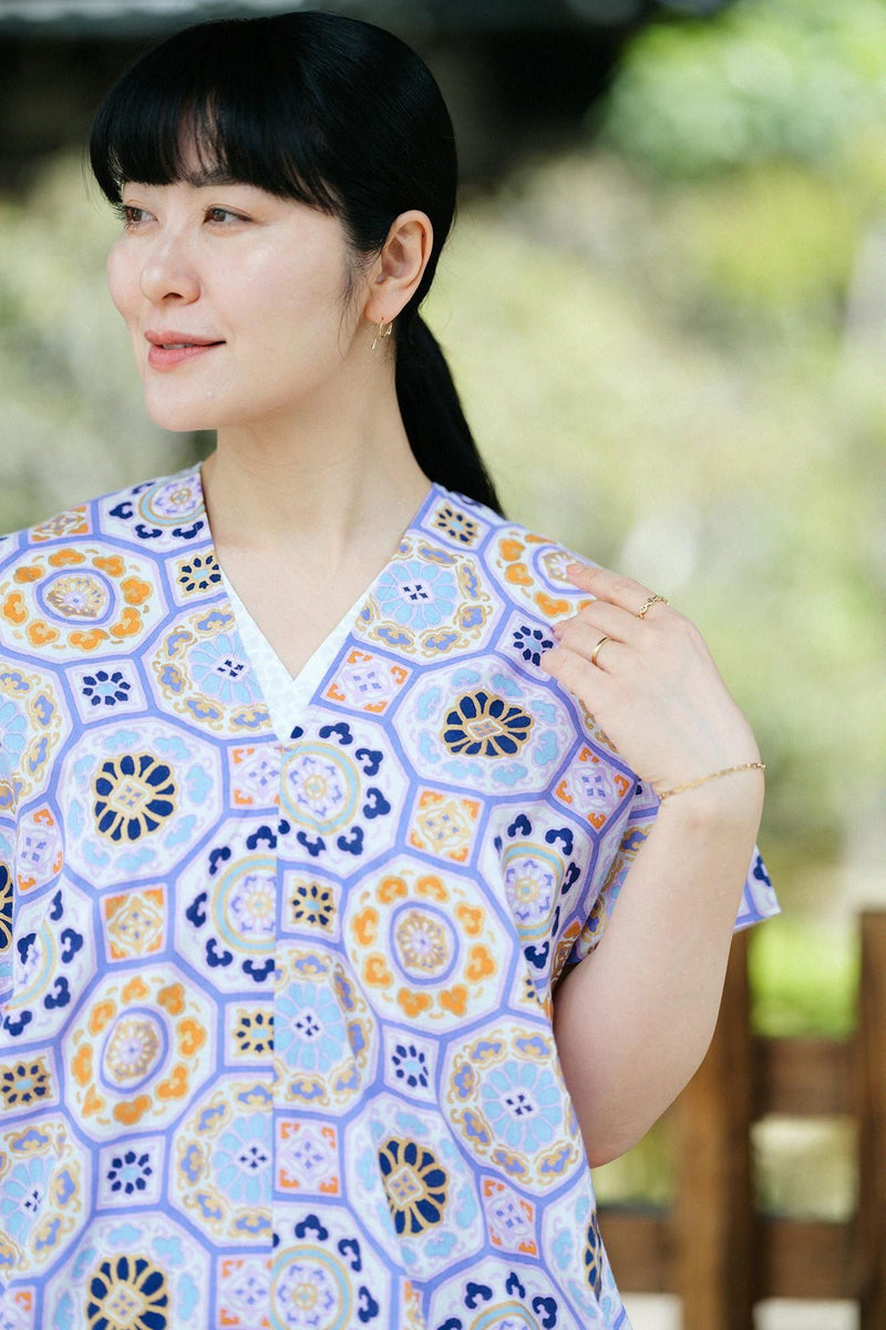 이세모멘 문장 직사각형 원피스 후타츠미