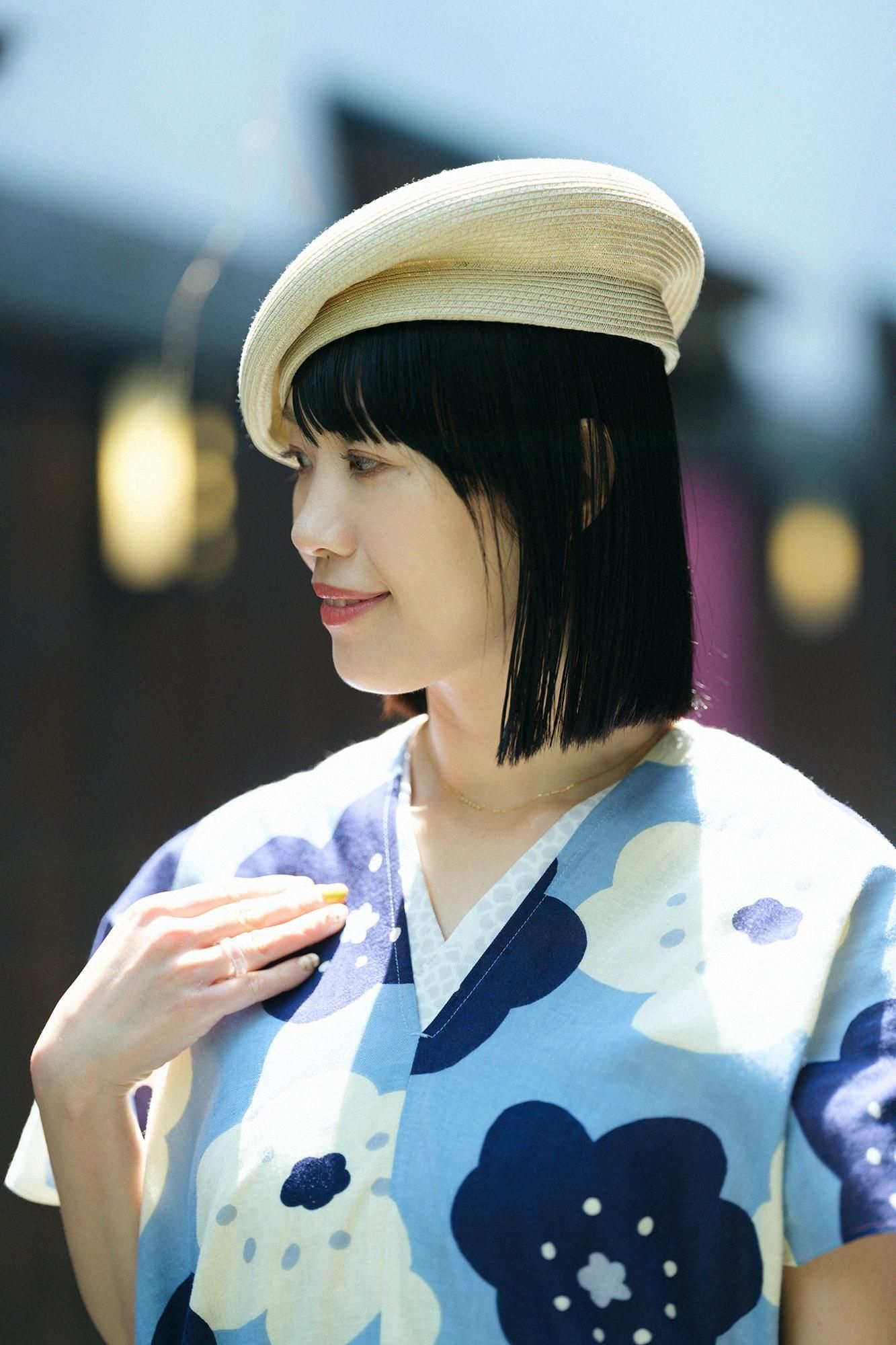 Isemomen Bun Rectangular Dress Split Joint / Smile Light Indigo