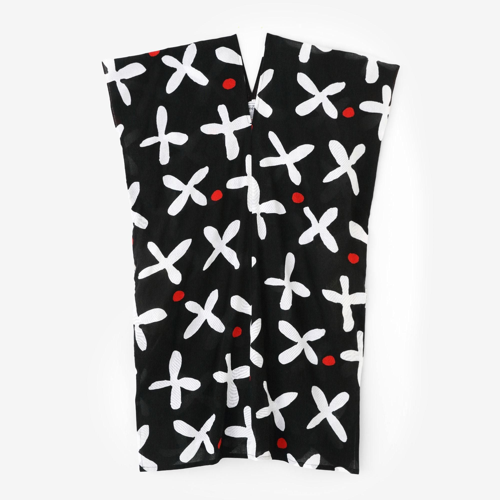 【online한정】이세모멘 분 직사각형 원피스 후타츠미(후타츠미) /스즈시로 풀 검은색