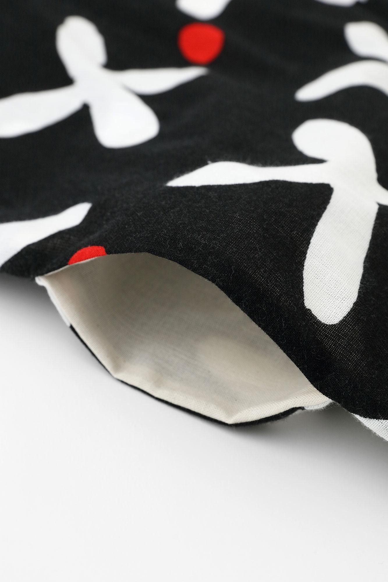 Isemomen Bun Rectangular Dress Split Joint / Suzushiroso Black