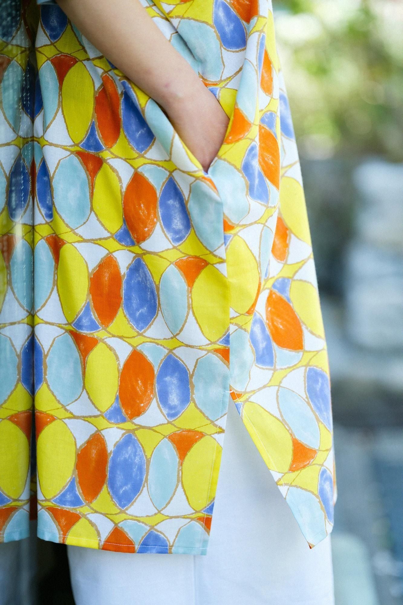 Isemomen Bun Rectangular Dress Split Joint / Linking Rings Reflection