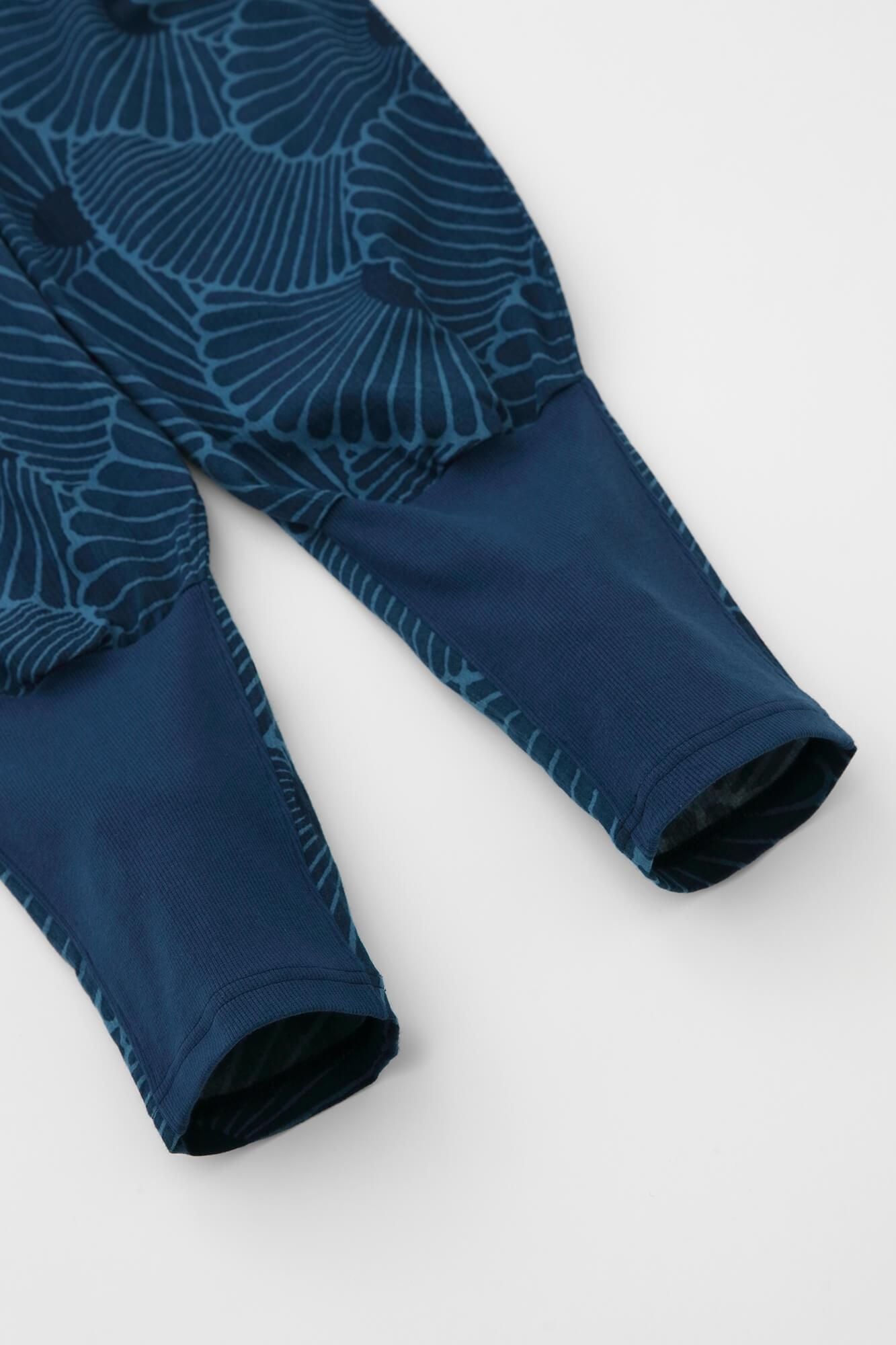 Chizimi Cotton 20/20 Ainasen Harem Pants / Chrysanthemum Fan