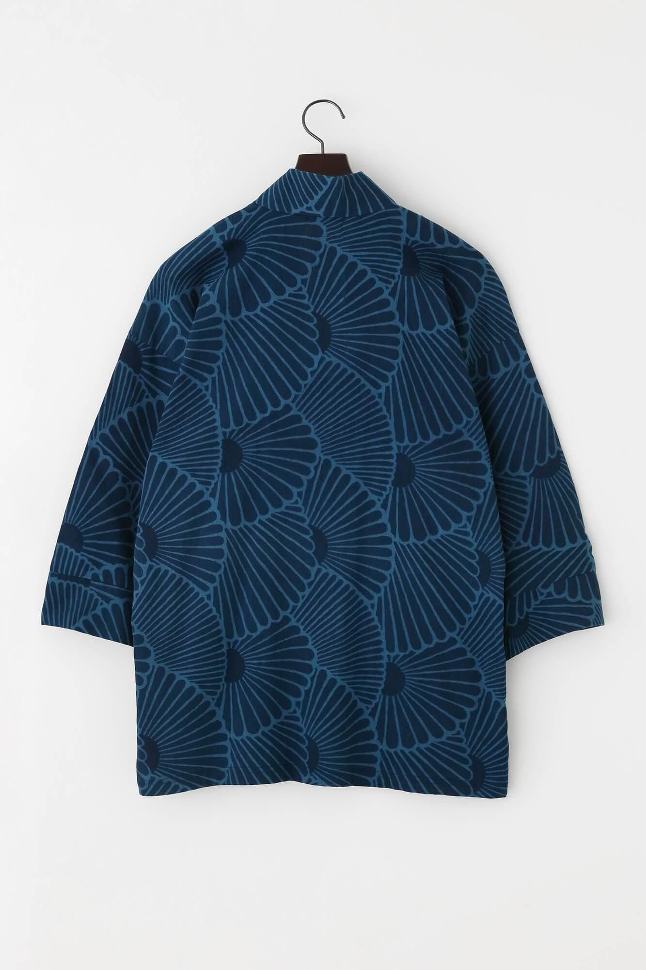 ★本藍染　正絹　深い藍が美しい型絵染め　最高級ちりめん25800円→　HT樣専用 藍捺染｜藍 型染 | 藍染 スクリーン染め | 京都の染めの伝統と