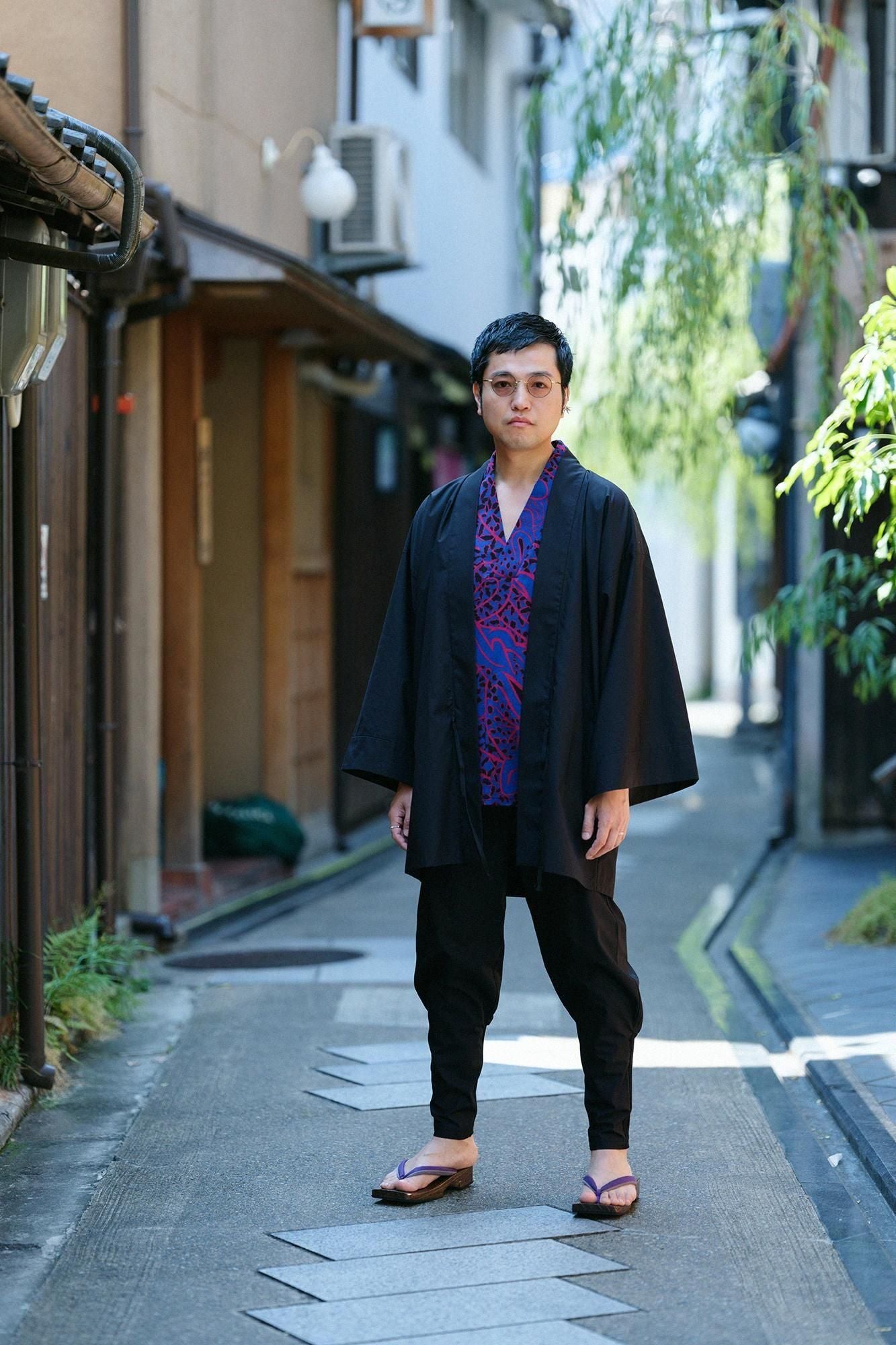 高島縮棉 40/40風靡 上衣／blue red jaguars