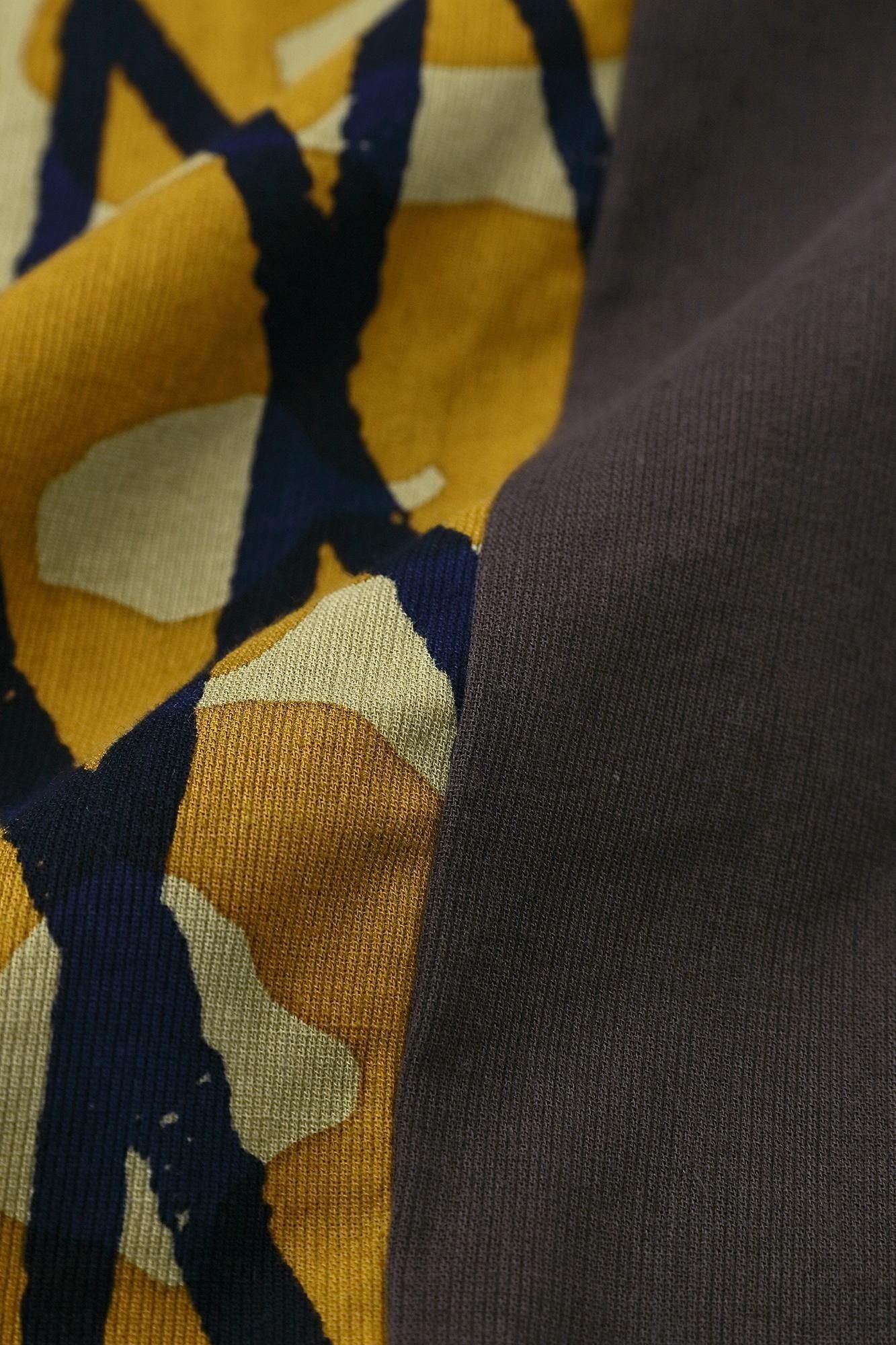 Chizimi Cotton 40/40 Fubi Kimono Shirt Bi-color / Dark Grey × Storm