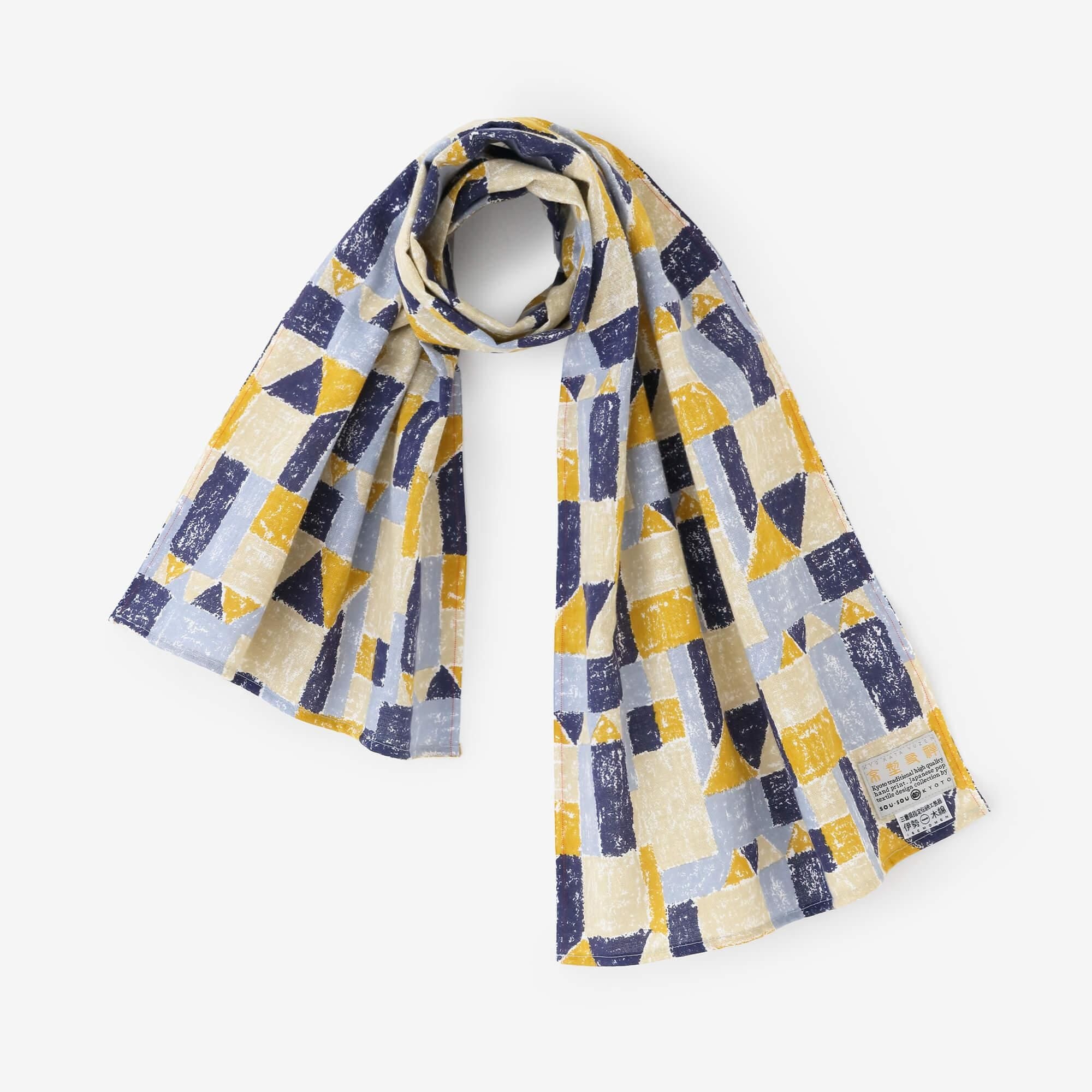 Isemomen Cotton Short Scarf / Toy Block Houses