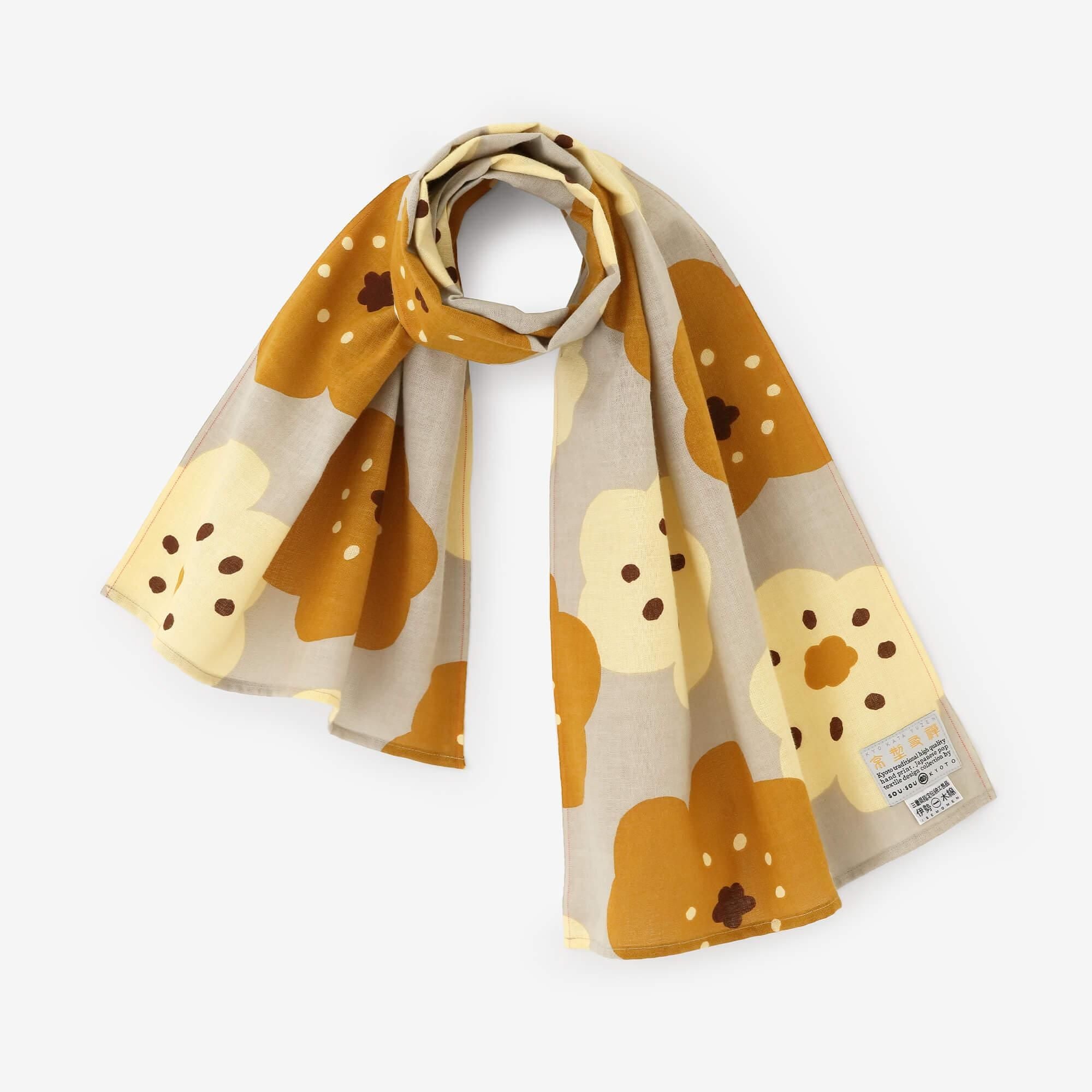 Isemomen Cotton Short Scarf / Smile Beige 
