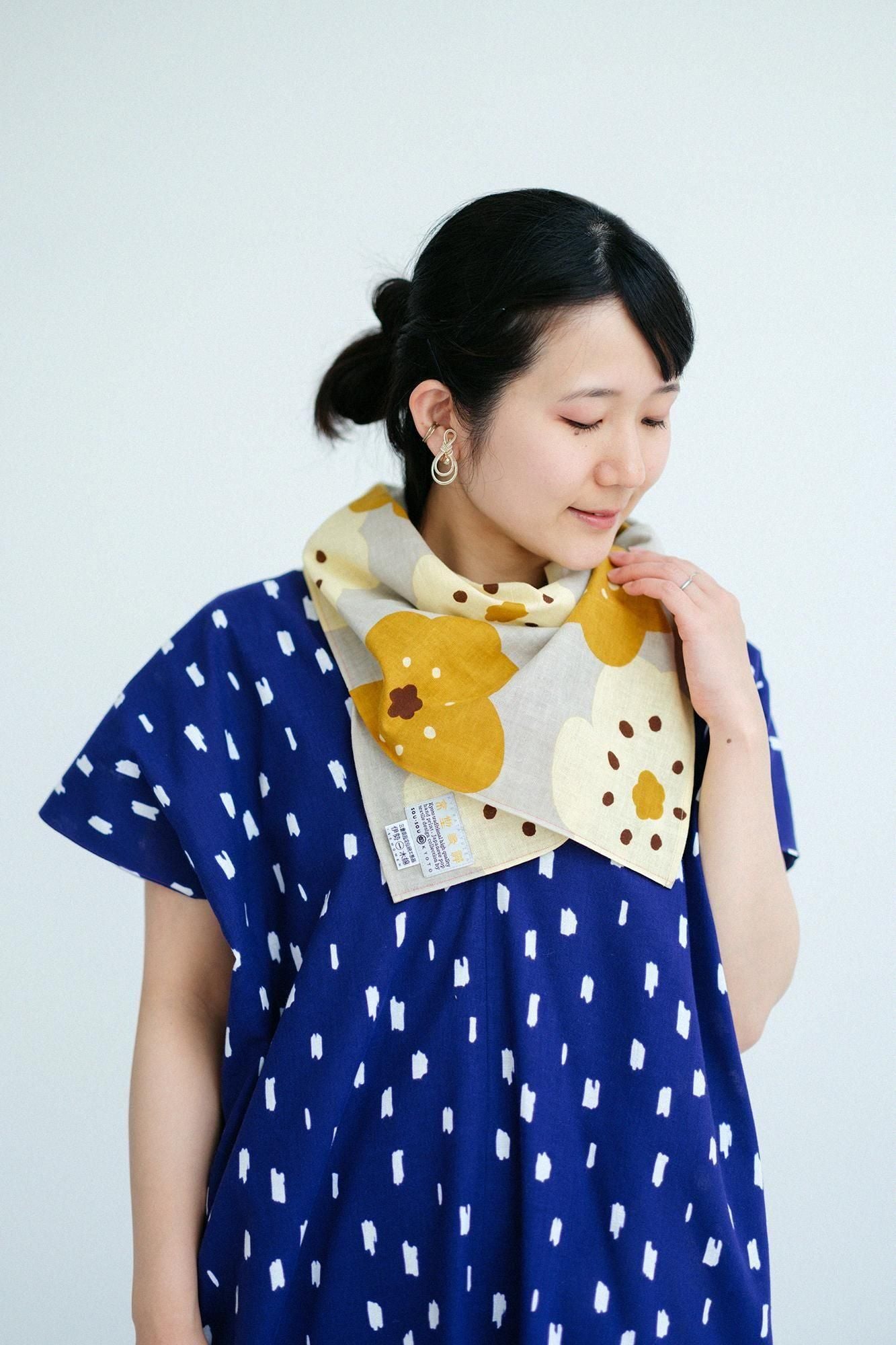 Isemomen Cotton Short Scarf / Smile Beige 