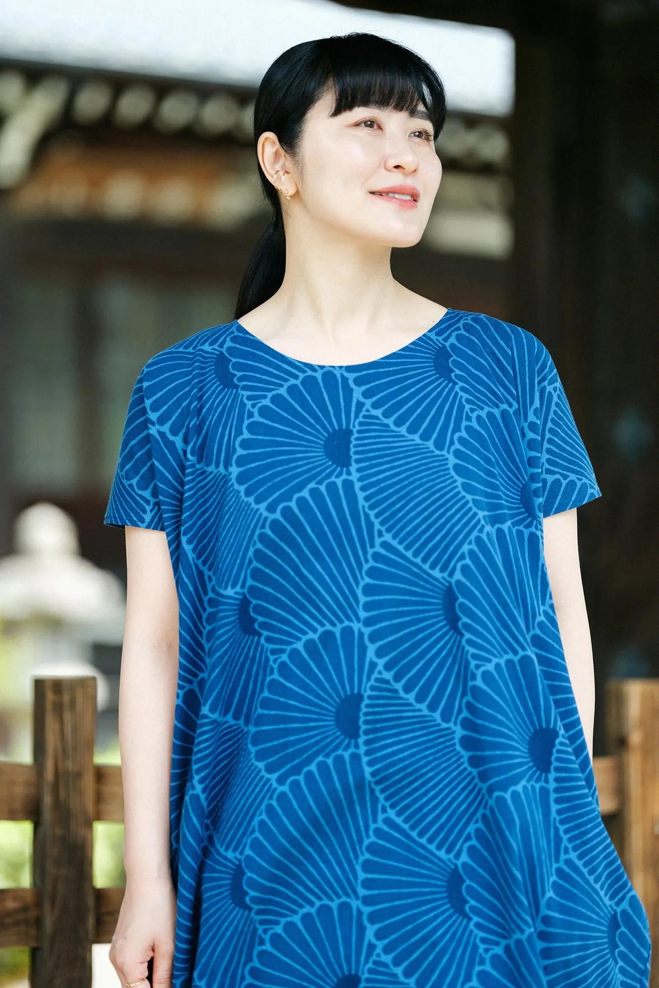 【Ships ard. 6/23】Chizimi Cotton 20/20 Ainasen Rectangular Dress / Chrysanthemum