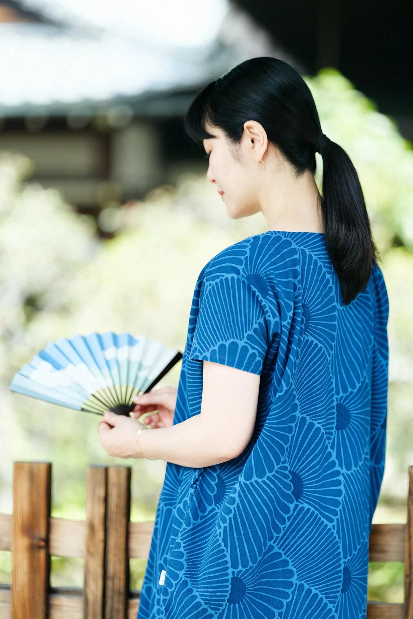 【Ships ard. 6/23】Chizimi Cotton 20/20 Ainasen Rectangular Dress / Chrysanthemum