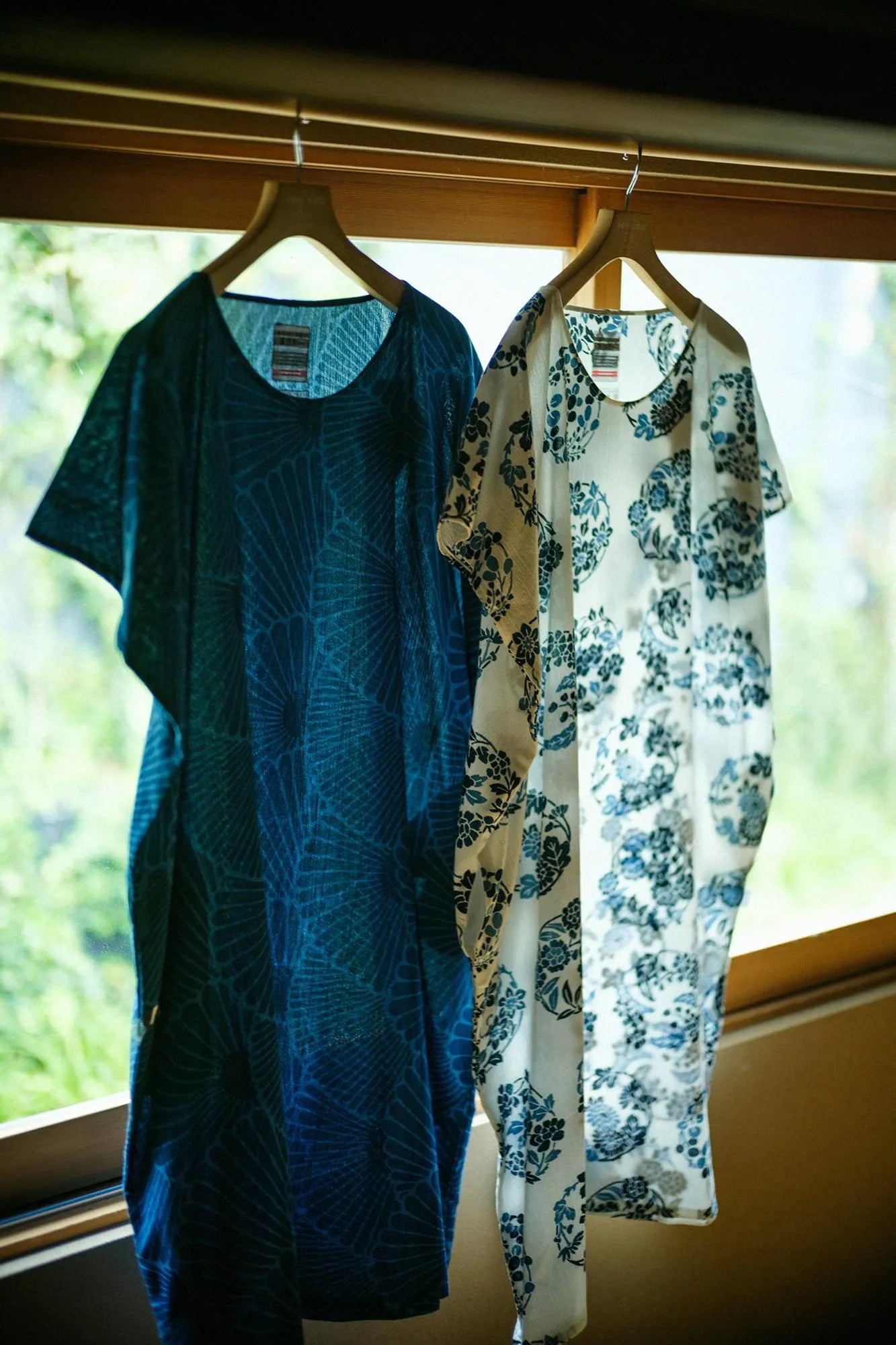 【Ships ard. 6/23】Chizimi Cotton 20/20 Ainasen Rectangular Dress / Chrysanthemum