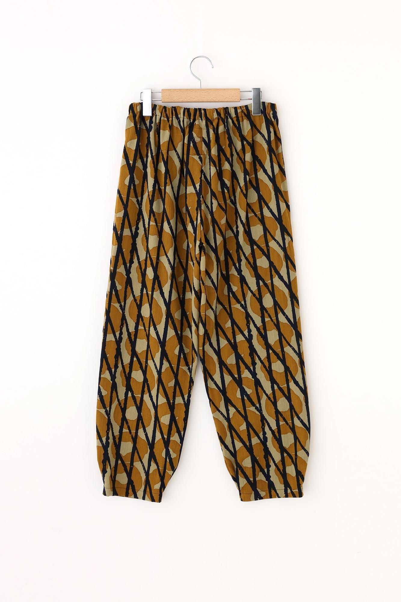 高島縮 20/20 襞（ひだ）もんぺ／嵐（あらし）