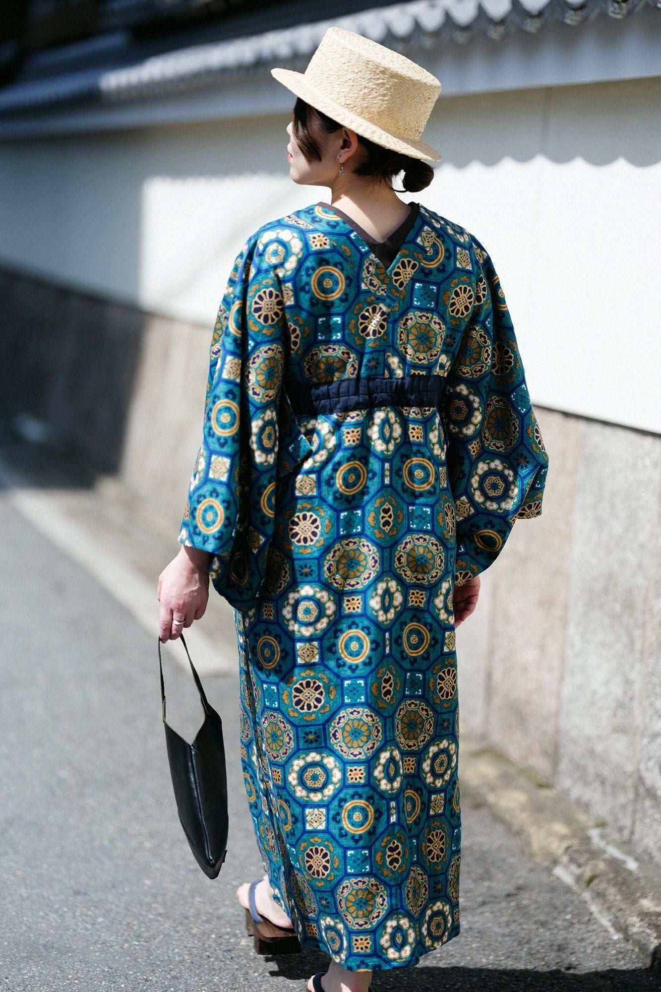 大麻Yukata新鲜/光荣（绿色）