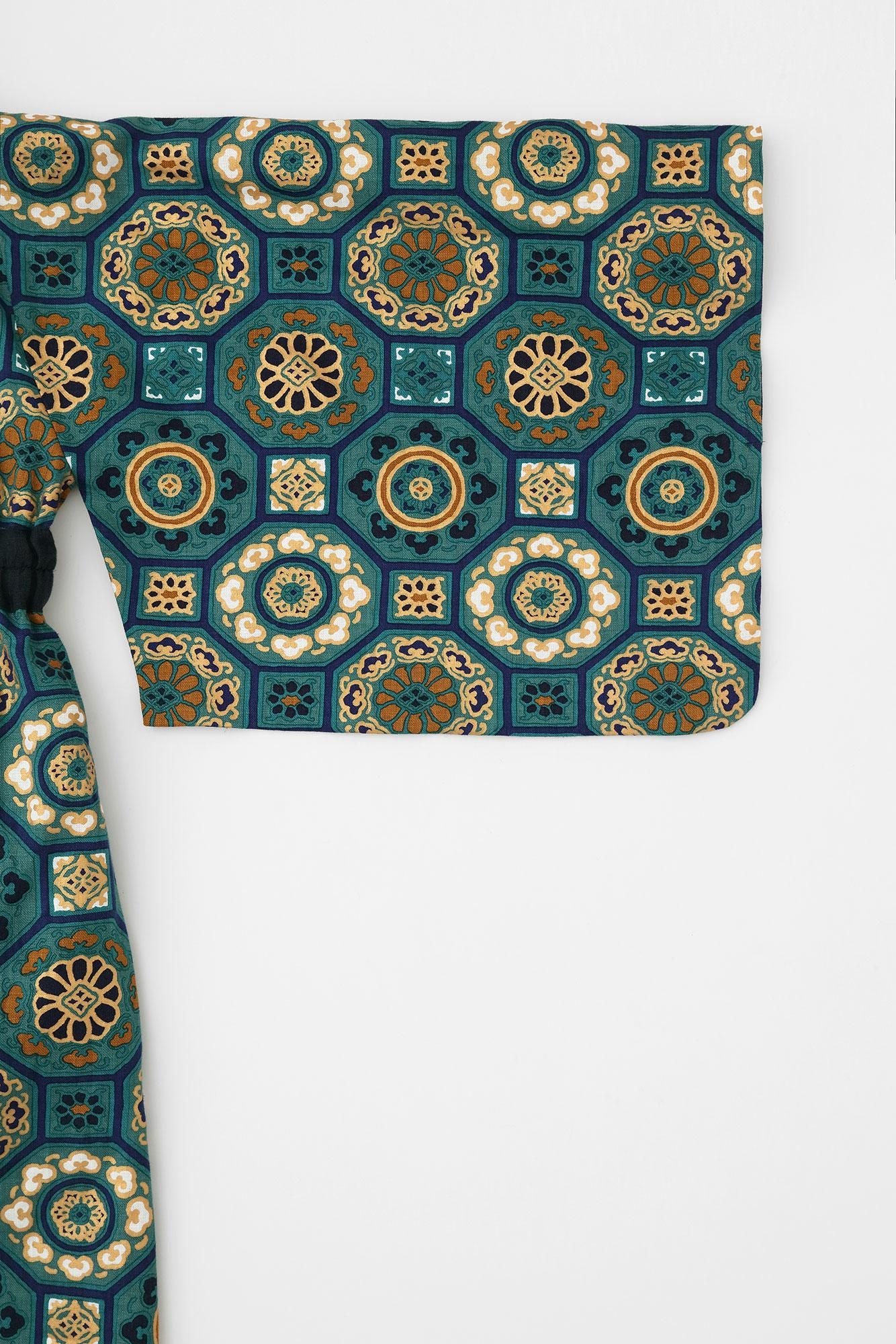 麻 ゆかたみたて／華麗（かれい） 緑玉色（りょくぎょくいろ）