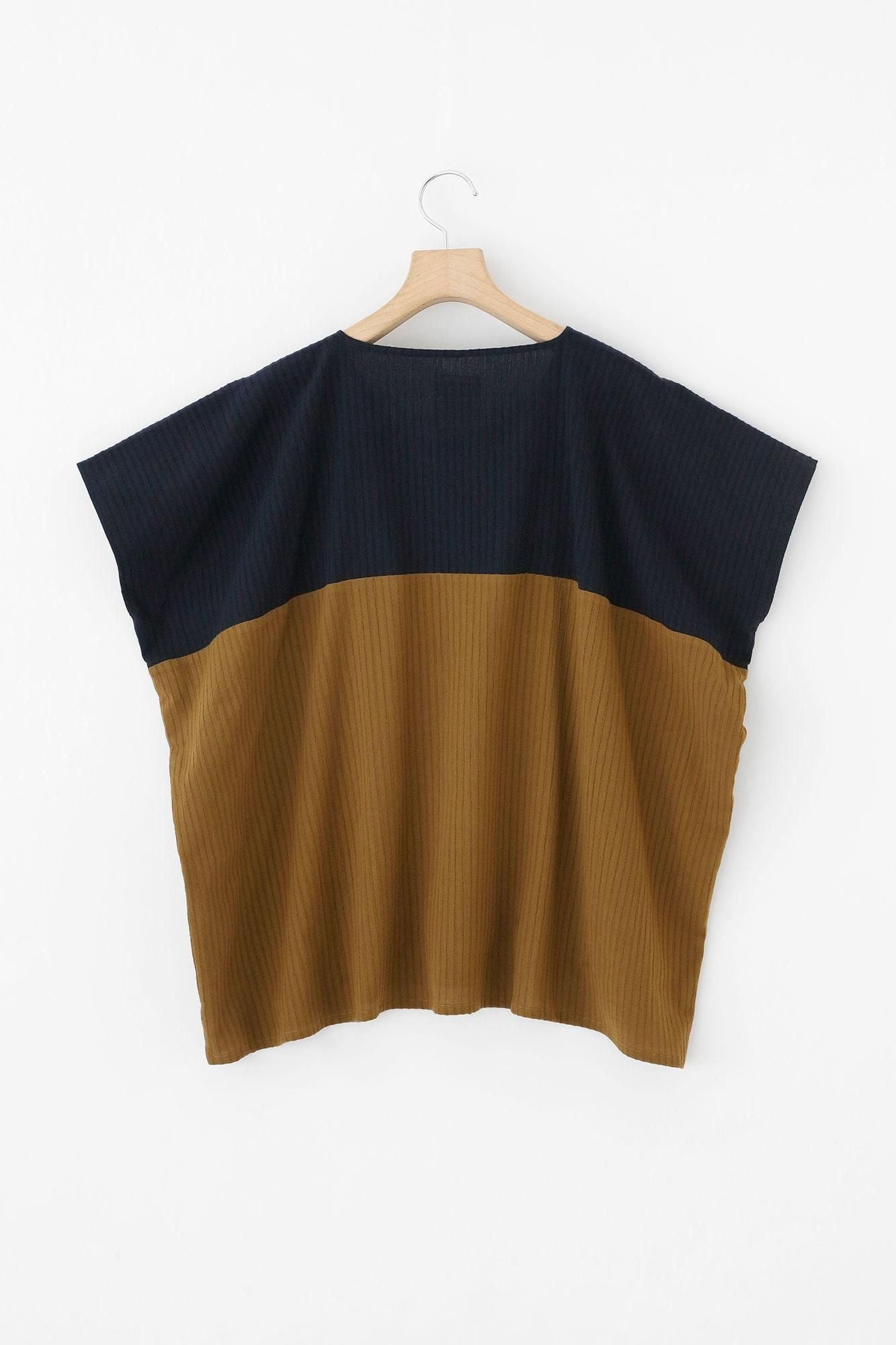 타카시마치지미 40/20 아키하 사각형옷 쿠미/남색(토메콘)×침향색(진코색)