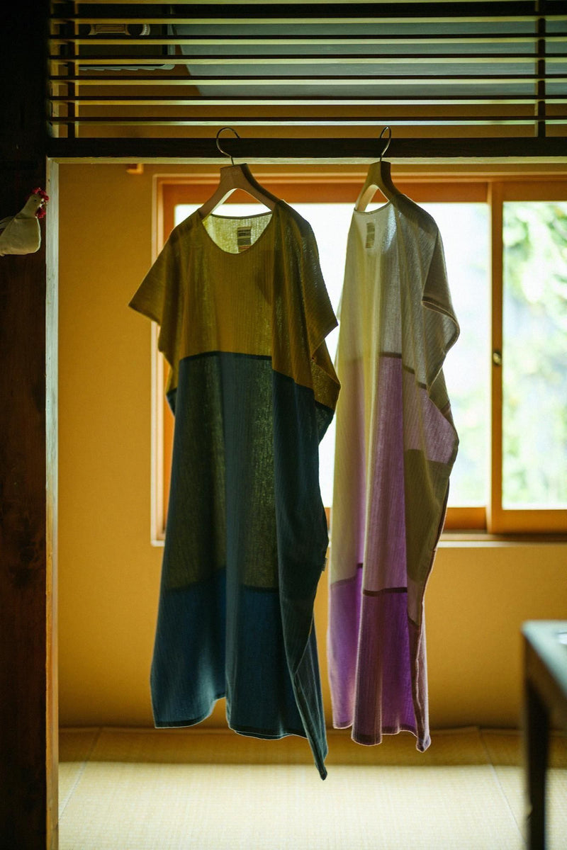 Chizimi Cotton 40/20 Akiha Rectangular Dress Bi-color