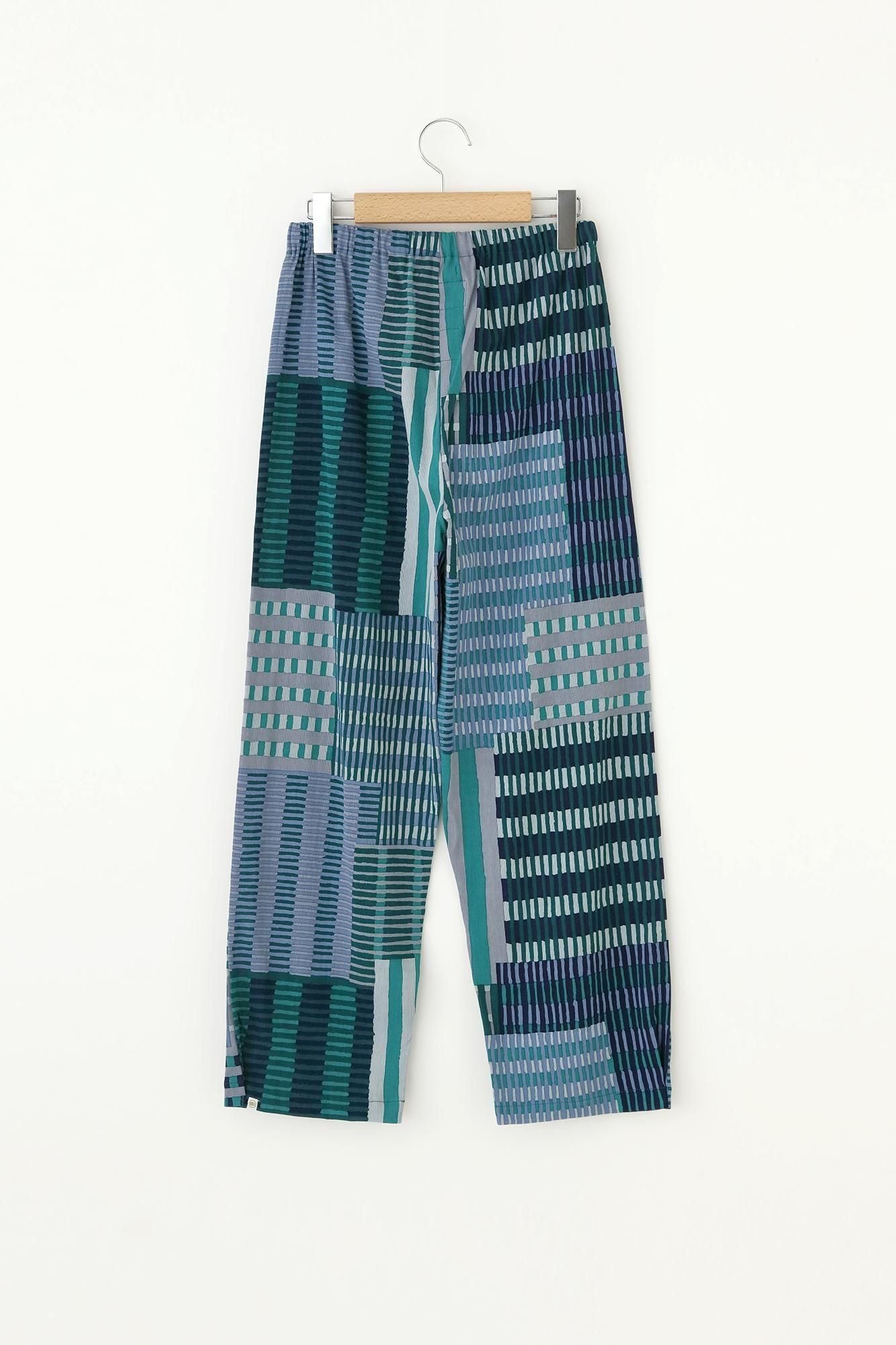 高島縮棉 40/40 細腿褲／摩天大樓 朝未