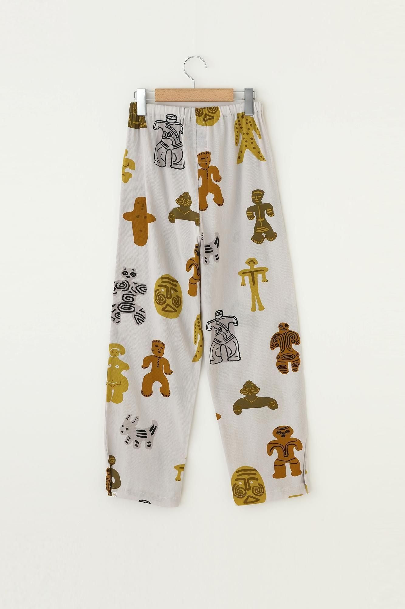 高島縮棉 40/40 細腿褲/土偶