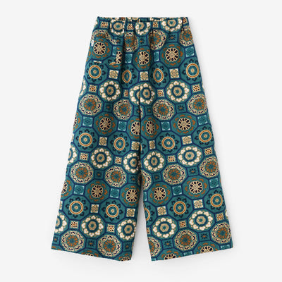 麻 広形（ひろなり）もんぺ／華麗（かれい ） 緑玉色（りょくぎょくいろ）