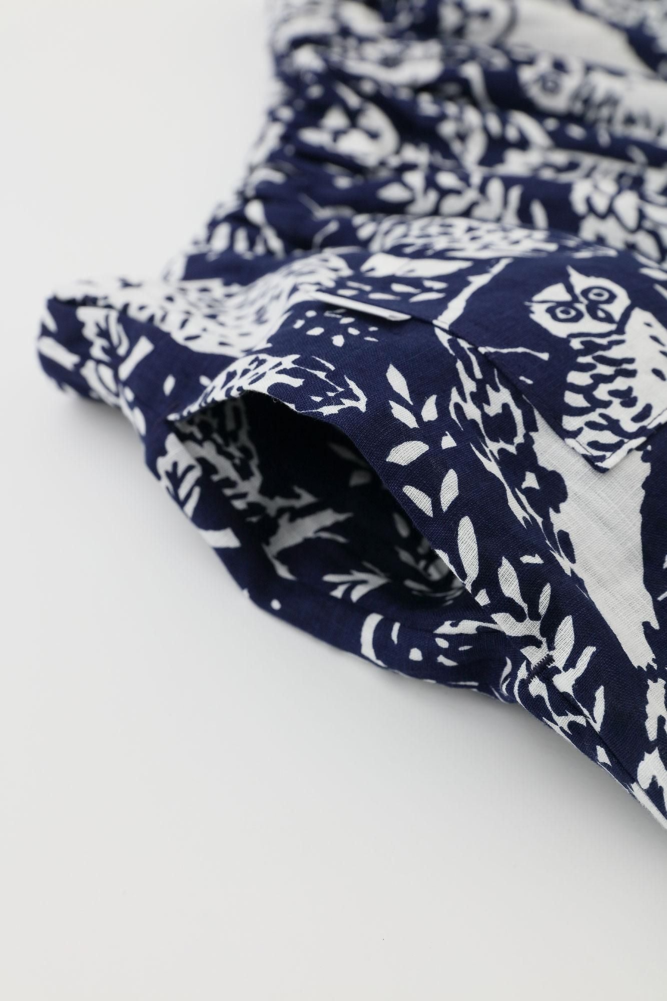 麻 闊腿褲／森林生活