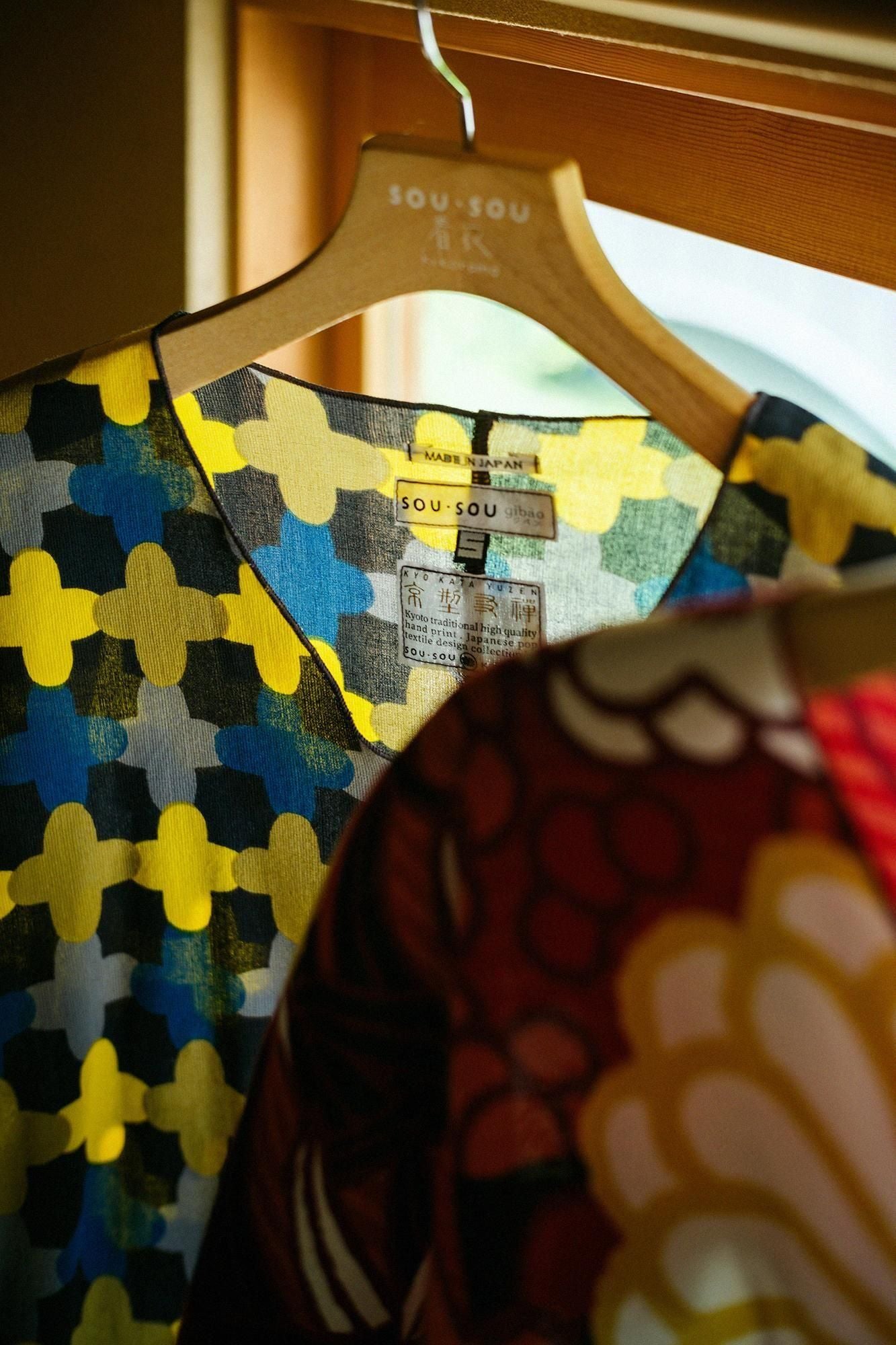 高島縮棉 40/40 短袖上衣／繩梯子