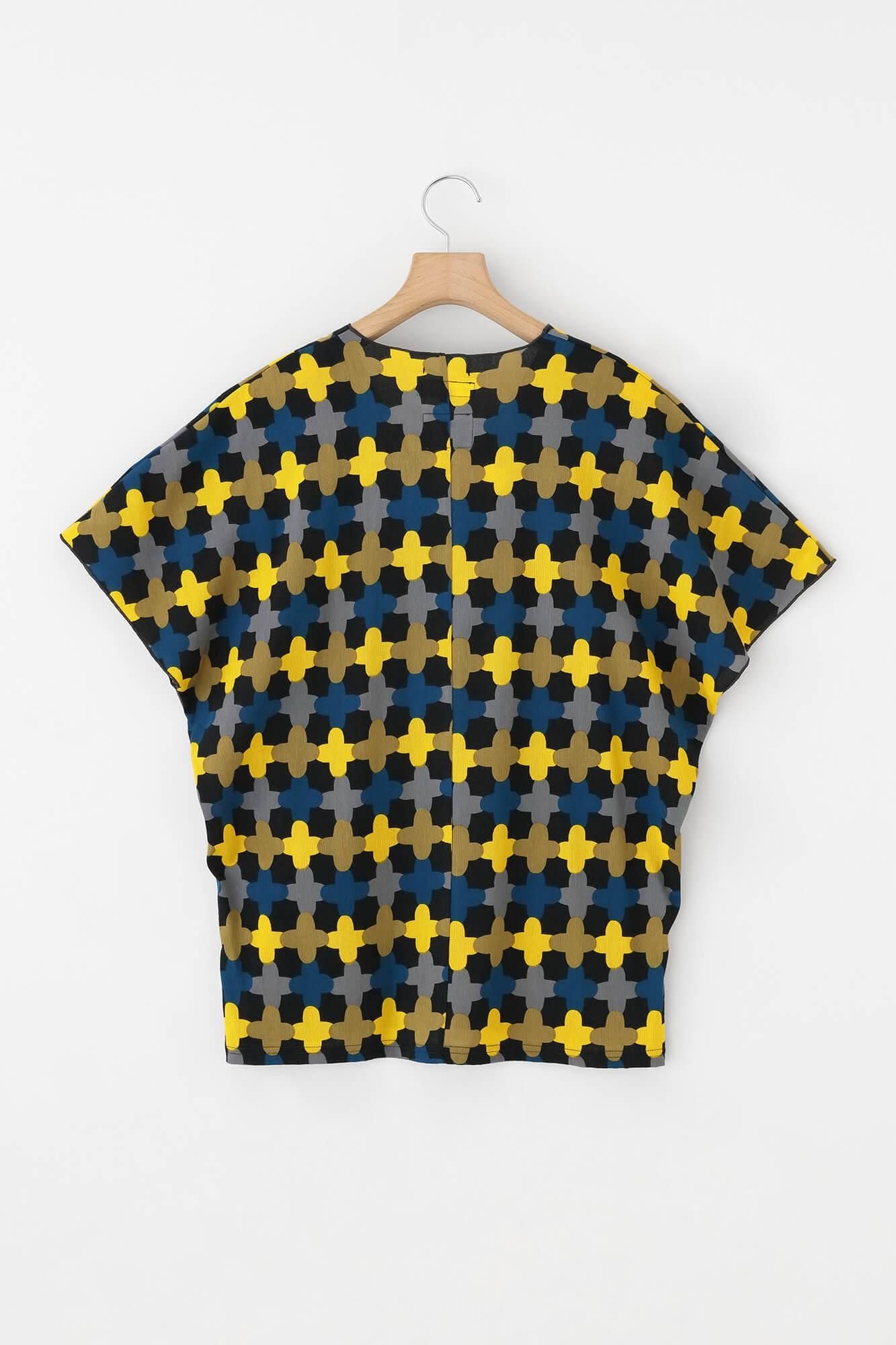 高島縮棉 40/40 短袖上衣／繩梯子