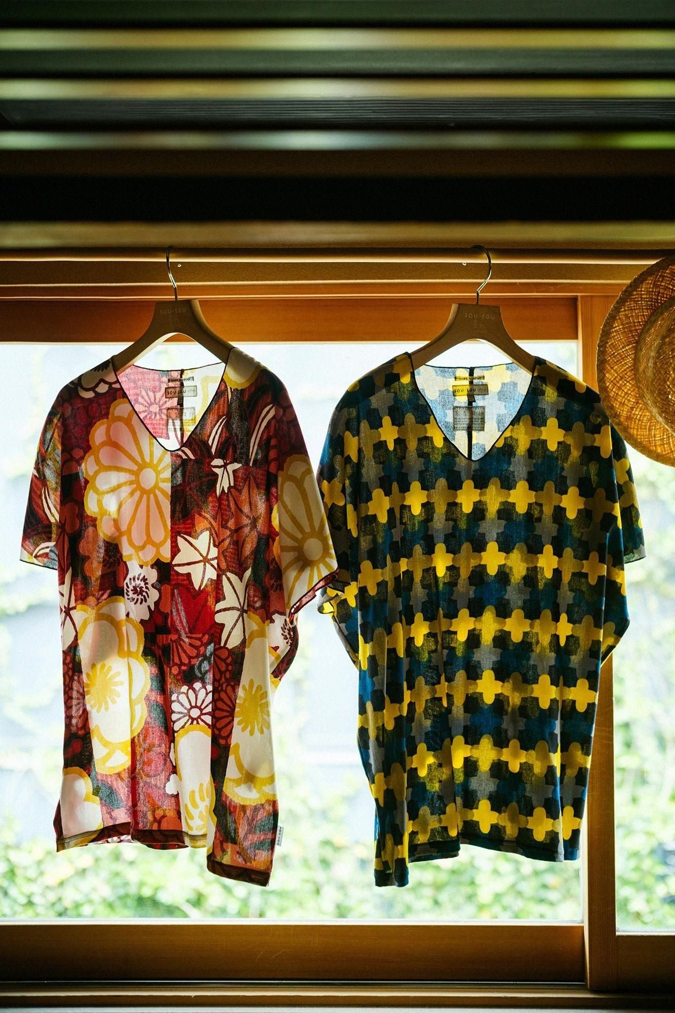 【新品未使用】SOU・SOUソウソウ　高島縮　野ばら　完売品 グッドデザイン賞 高島縮 40/40 袖なしジバン／豪華（ごうか）