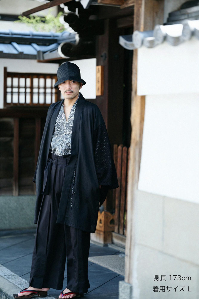 Linen×Hollow Out Lace Fabric 