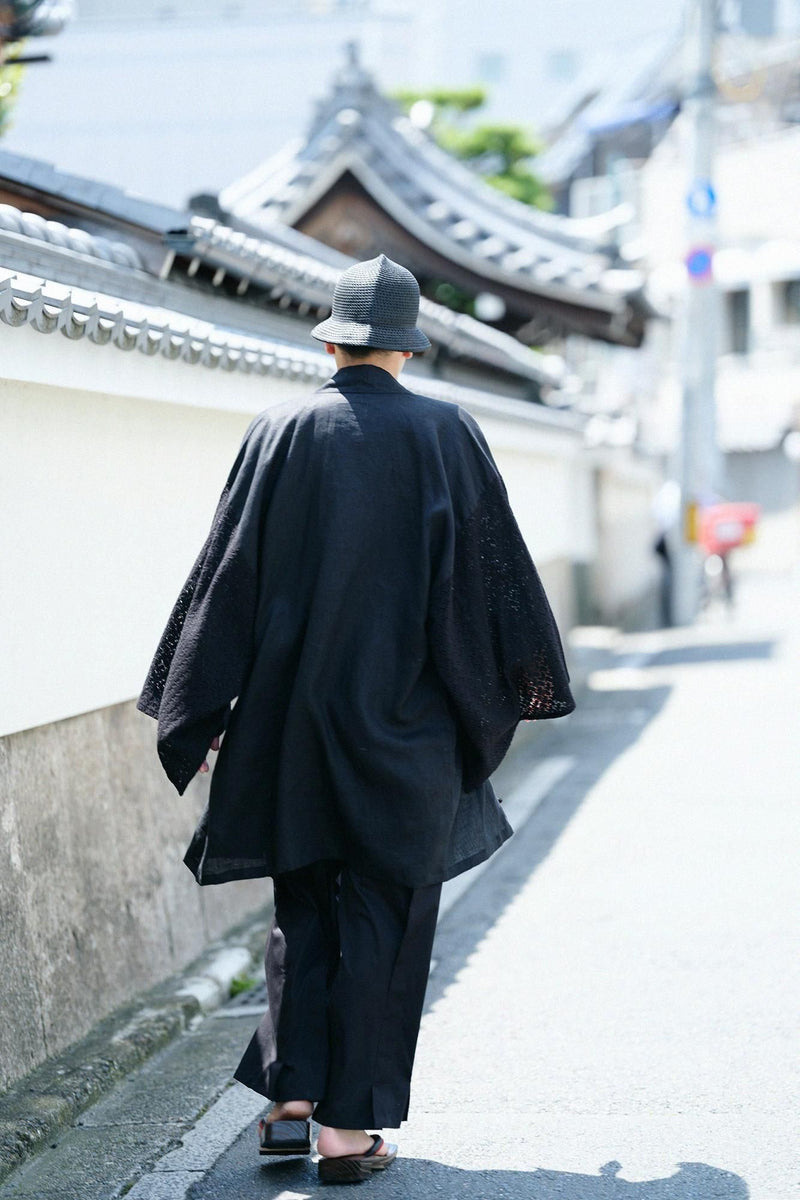 Linen×Hollow Out Lace Fabric 