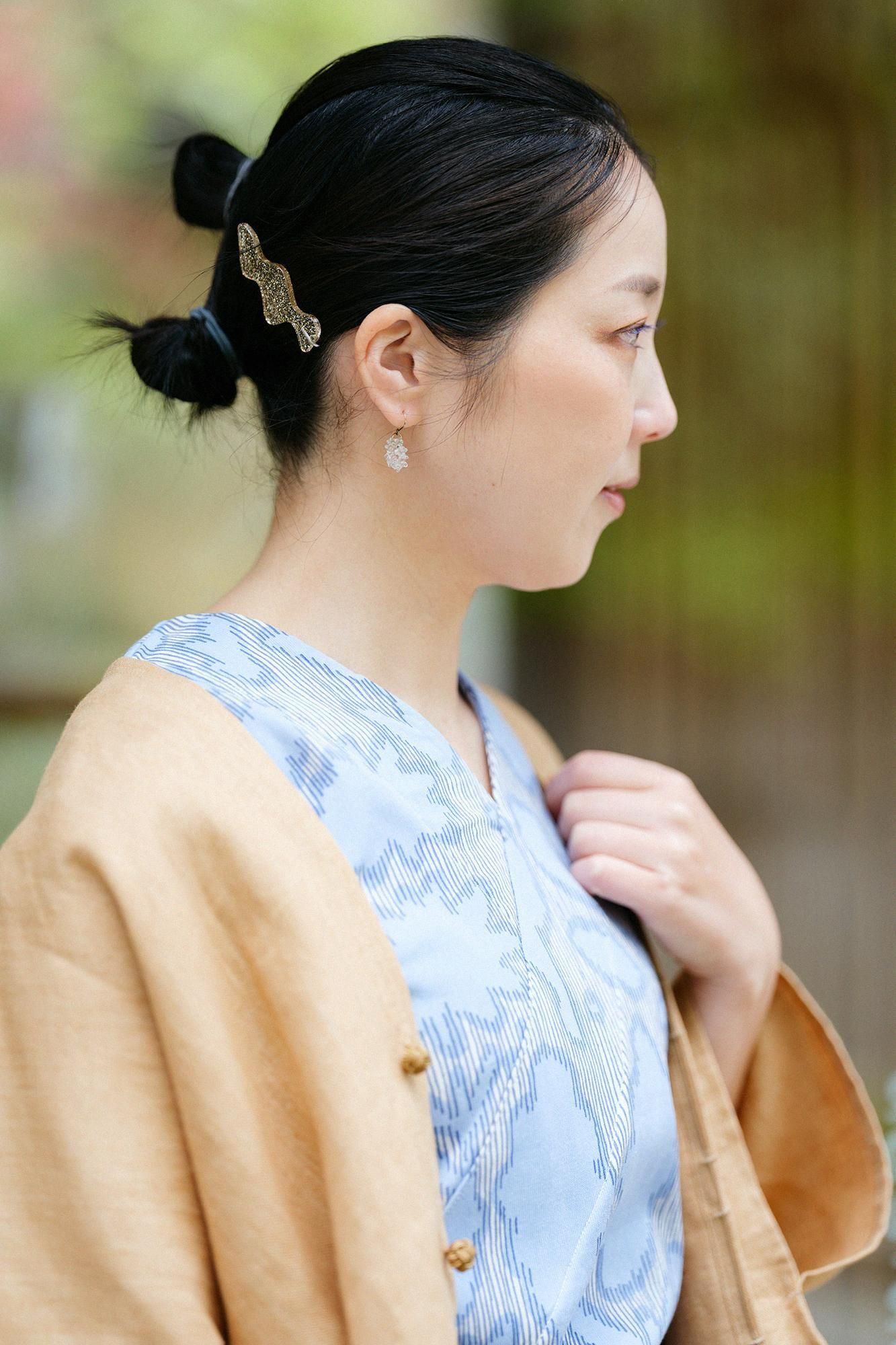 Takashima Jiji 40/40 kragenloser Jiban/Blumenschatten (Hanakage)