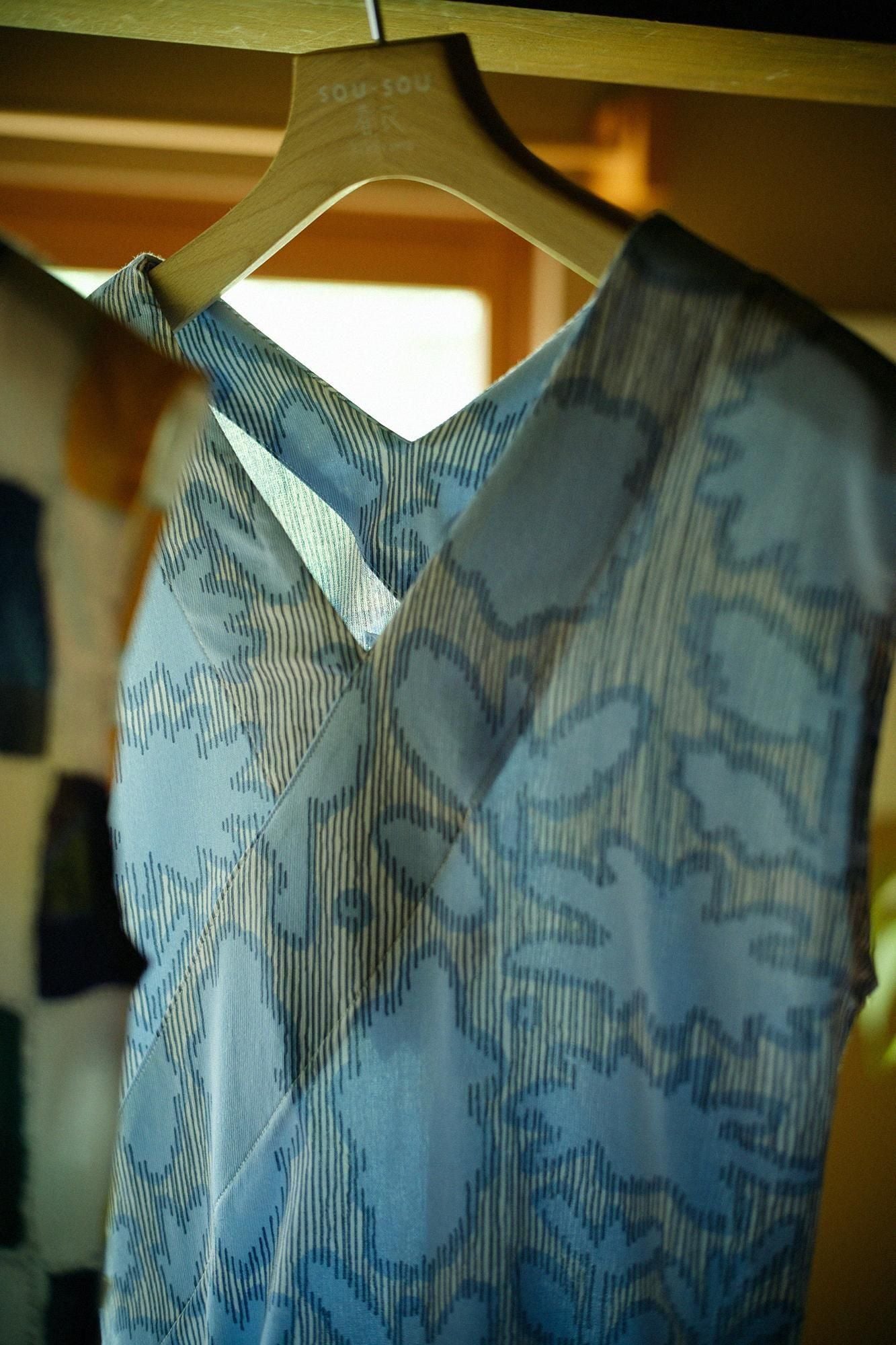 Takashima Jiji 40/40 kragenloser Jiban/Blumenschatten (Hanakage)