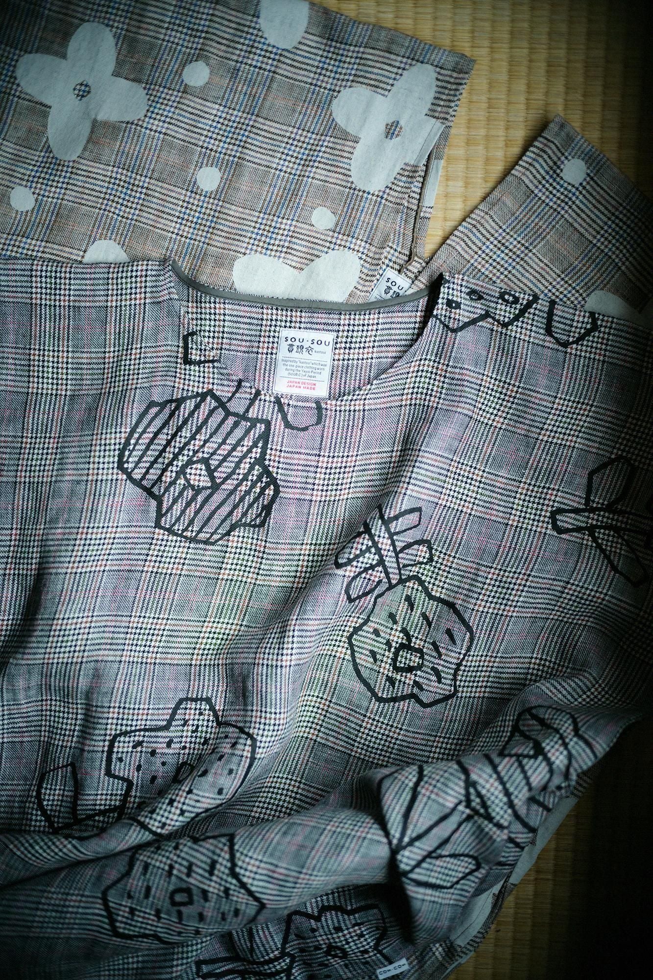 Leinengittergewebe (Koshiori) Rechteckige Kleidung (Hananae) Flyer und Rand (Yohaku)