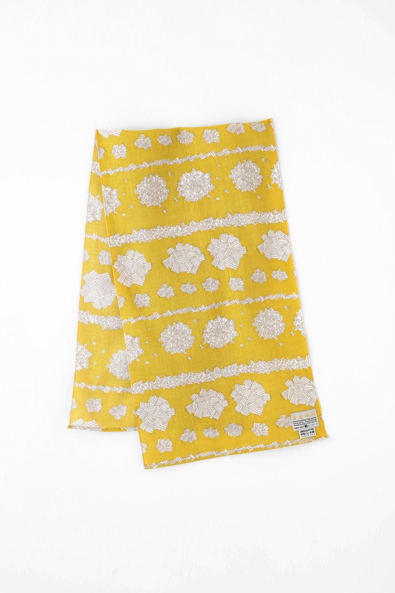 Isemomen Cotton Short Scarf / White Clover 2