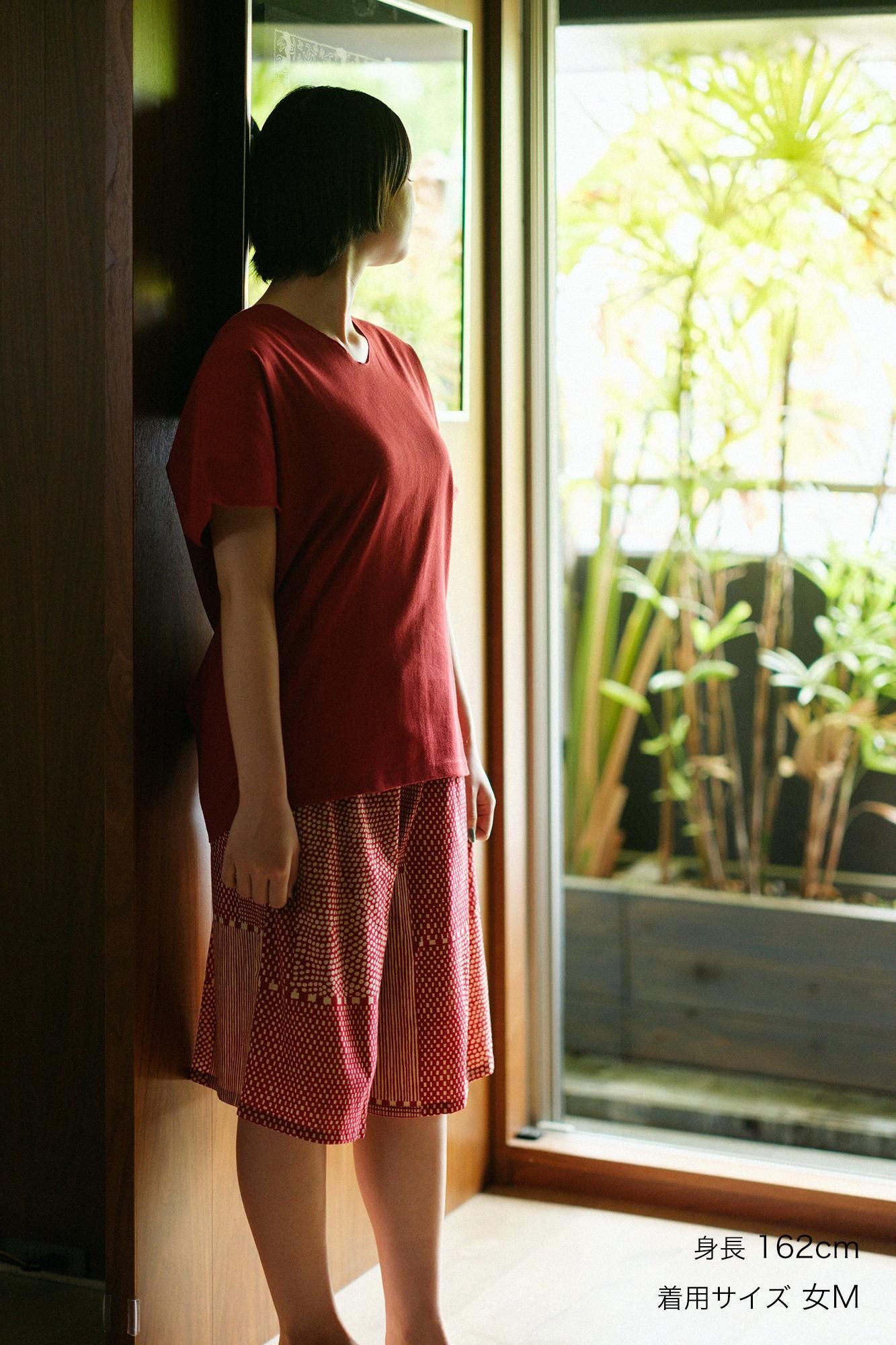 [nur Netto]SOU・SOU×Wacoal Kanhironari Monpe Halbfigur/Gasane Azuki