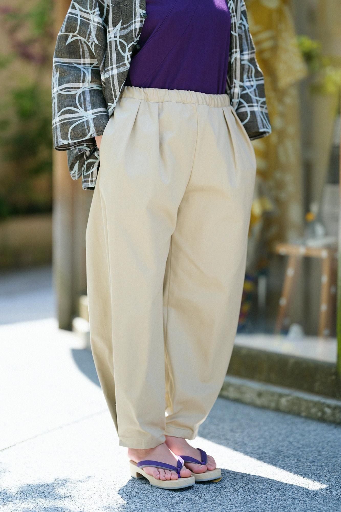 Hochdichtes Twillgewebe (Ninohida) Monpe Bud/Hashibamiiro