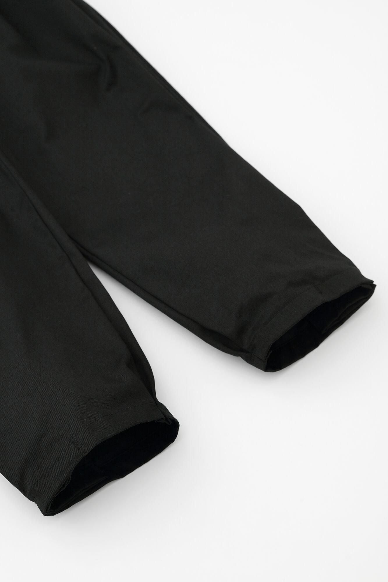 高密度 綾織（あやおり） 二ノ襞（にのひだ）もんぺ つぼみ／濡羽色（ぬればいろ）