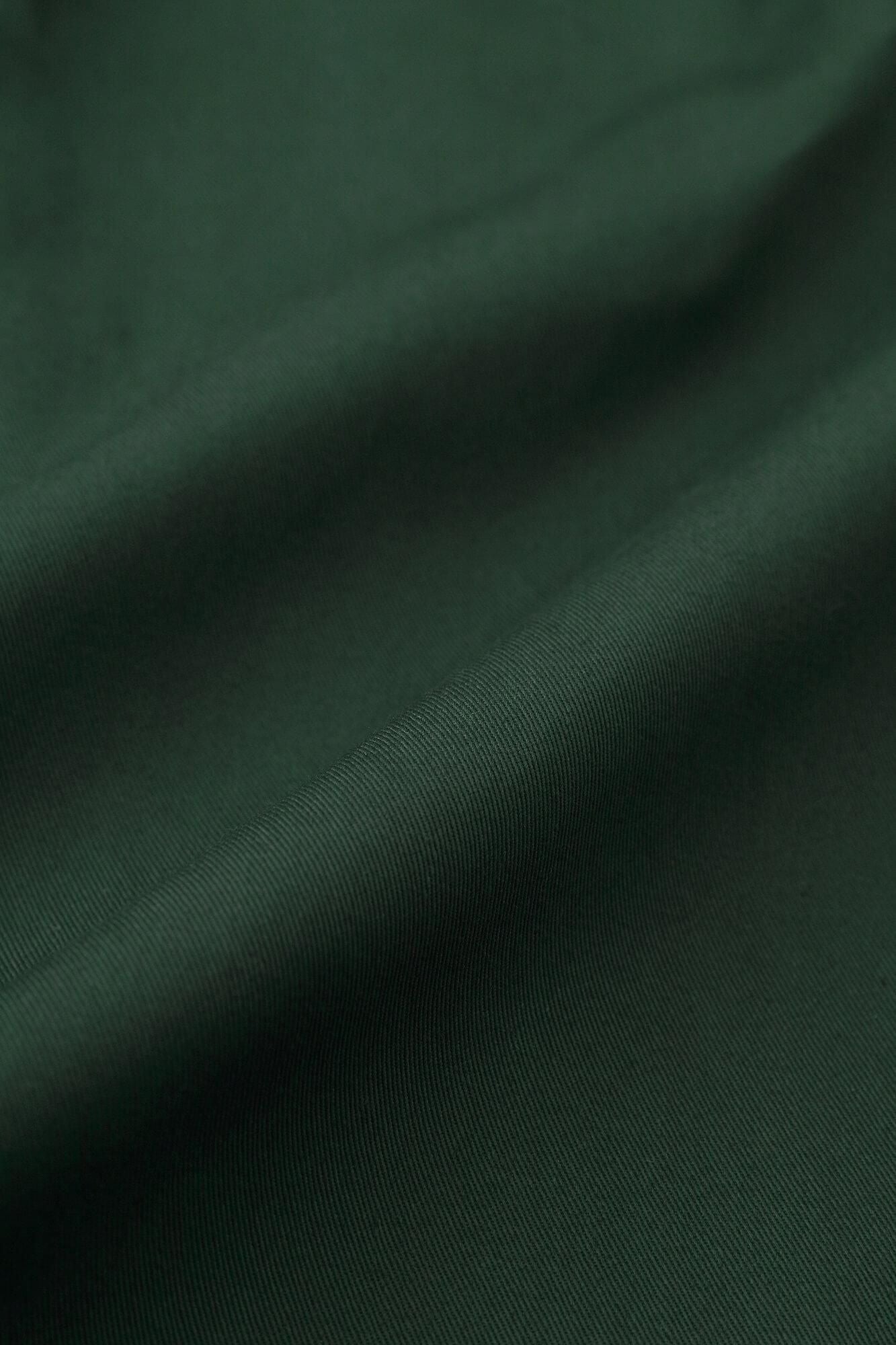 高密度 斜紋織 二褶闊腿褲 蕾／柚葉綠色