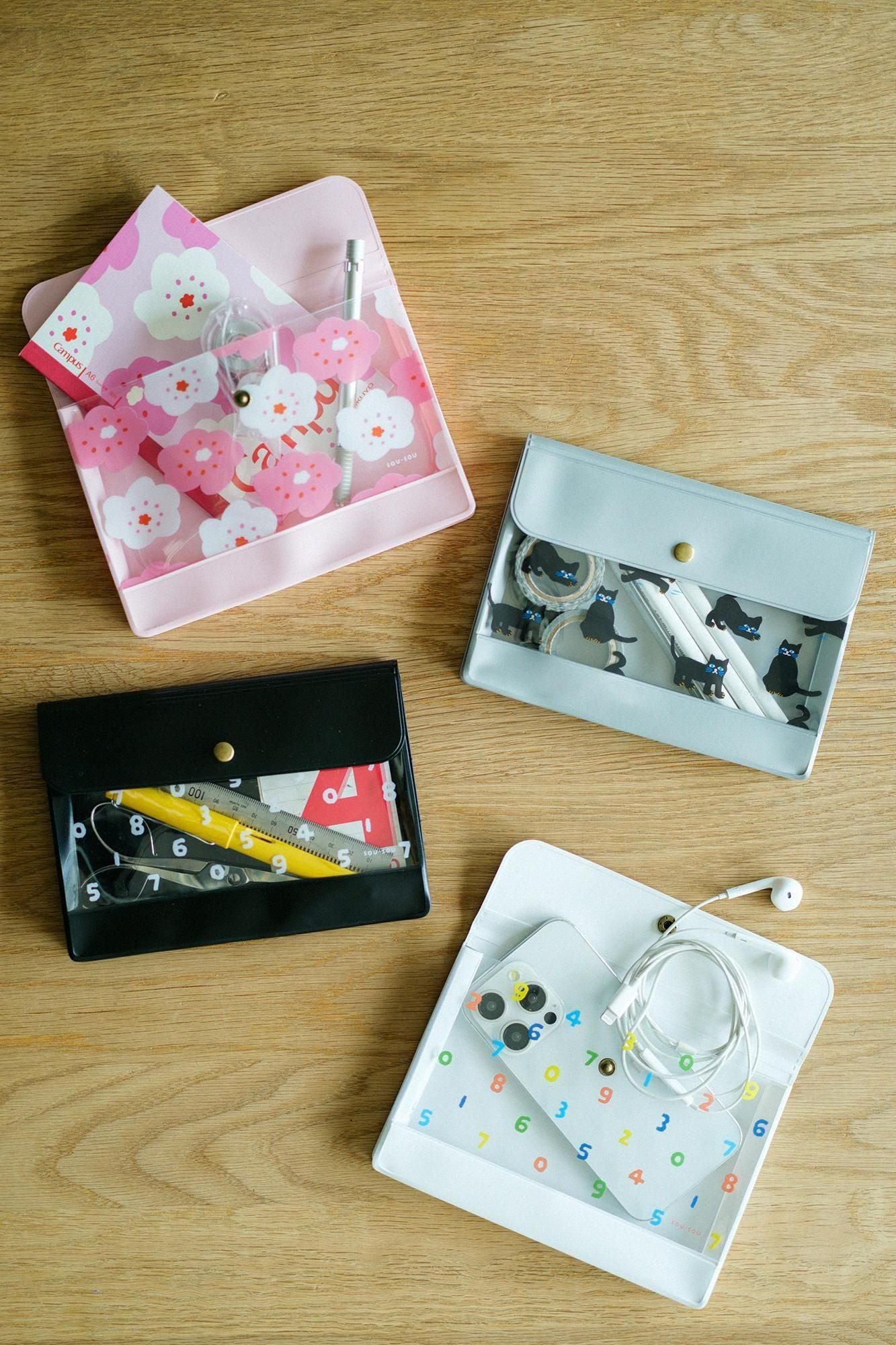 SOU・SOU×PHP Institute PVC-Beutel/Katze