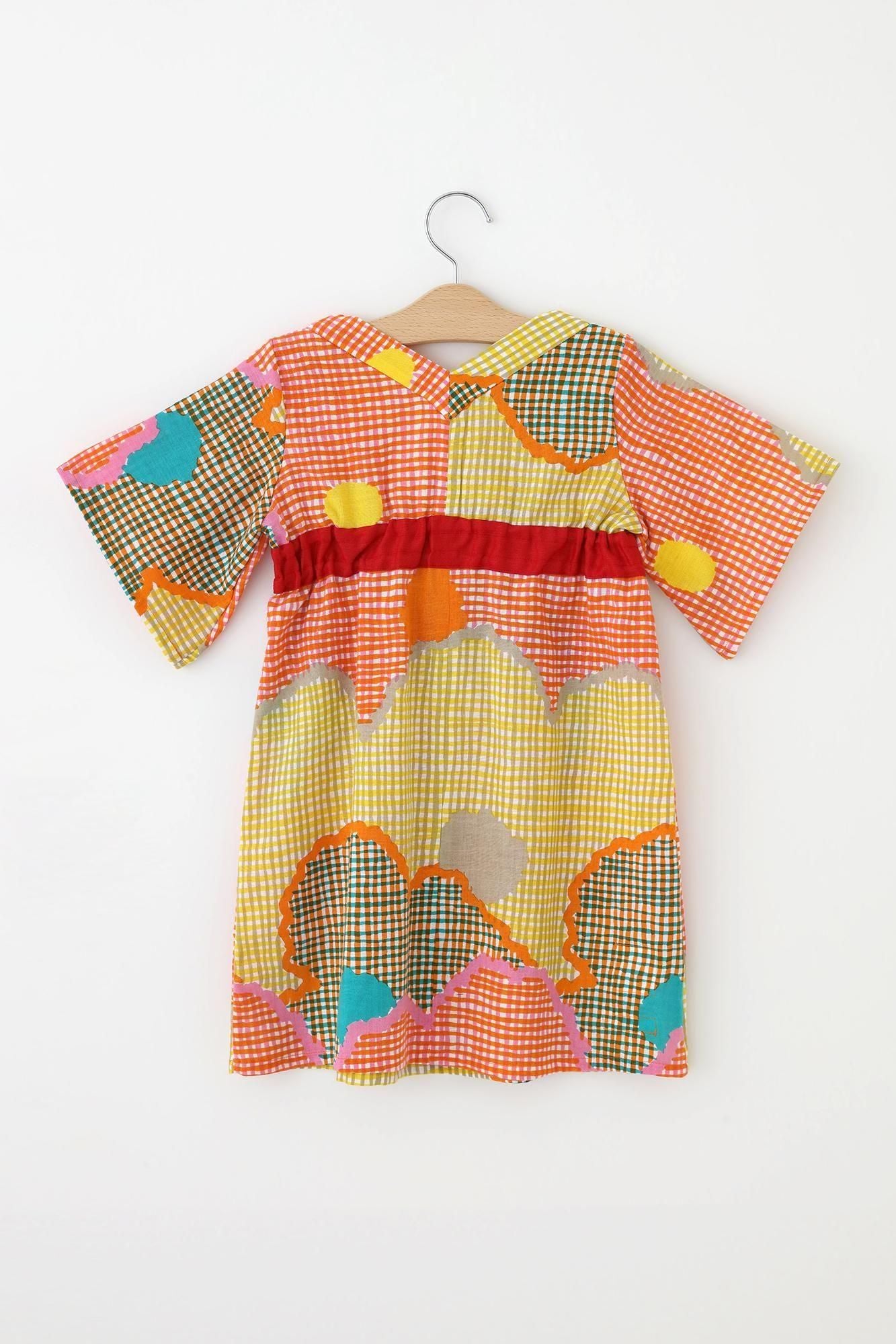 ●伊勢木棉浴衣形洋裝/彩彩