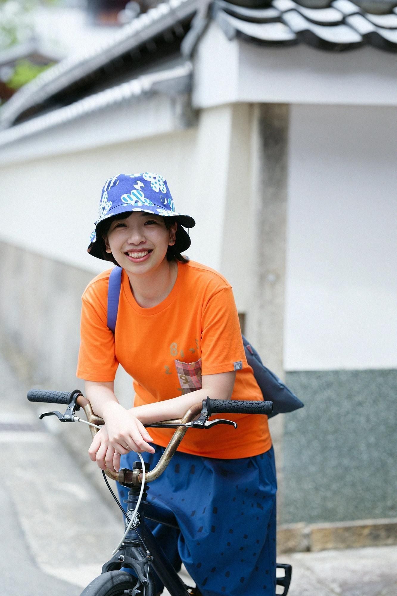 高島縮棉 20/20雙面用BIKE 帽子/綻放