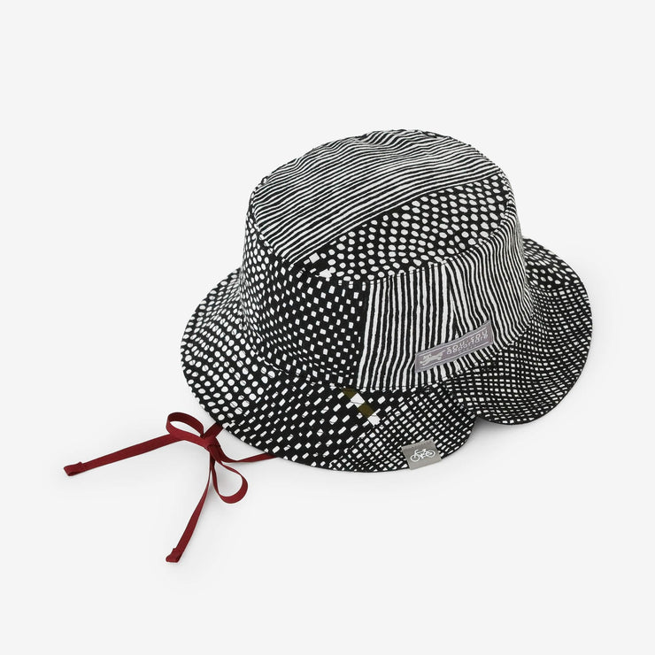 【6月30日頃発送予定】高島縮 20/20 リバーシブル BIKE HAT／間がさね  墨黒に苔（すみくろにこけ）