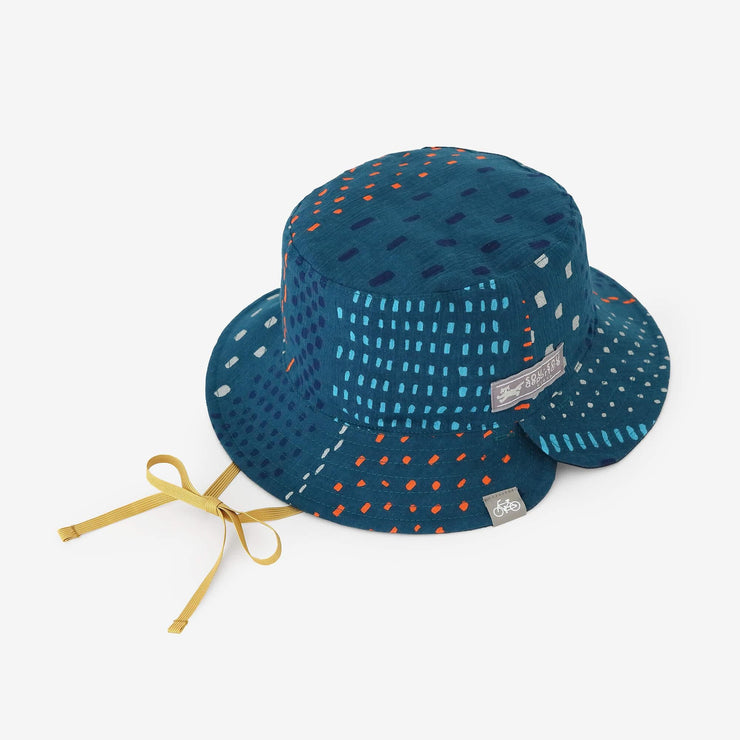 【6月30日頃発送予定】高島縮 20/20 リバーシブル BIKE HAT／霰縞（あられじま）