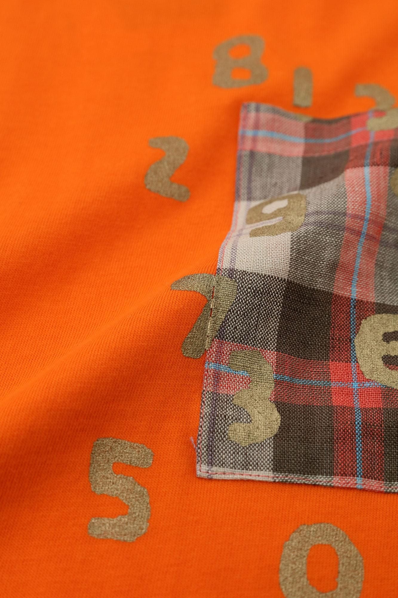 半袖 ポケットTシャツ[5.0]／オレンジ×SO-SU-U昆（こん）2