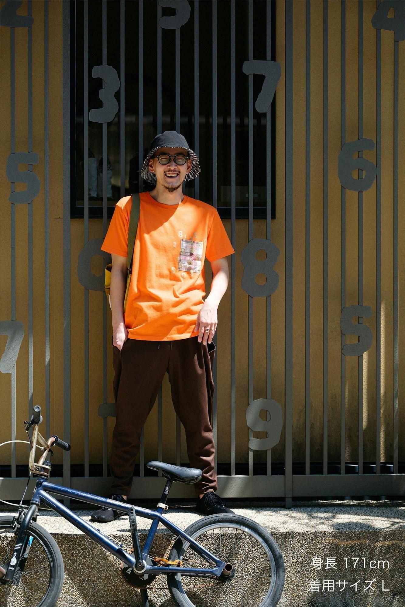 半袖 ポケットTシャツ[5.0]／オレンジ×SO-SU-U昆（こん）2