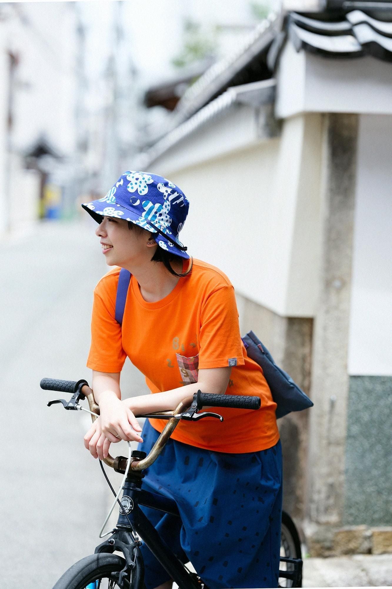 半袖 ポケットTシャツ[5.0]／オレンジ×SO-SU-U昆（こん）2