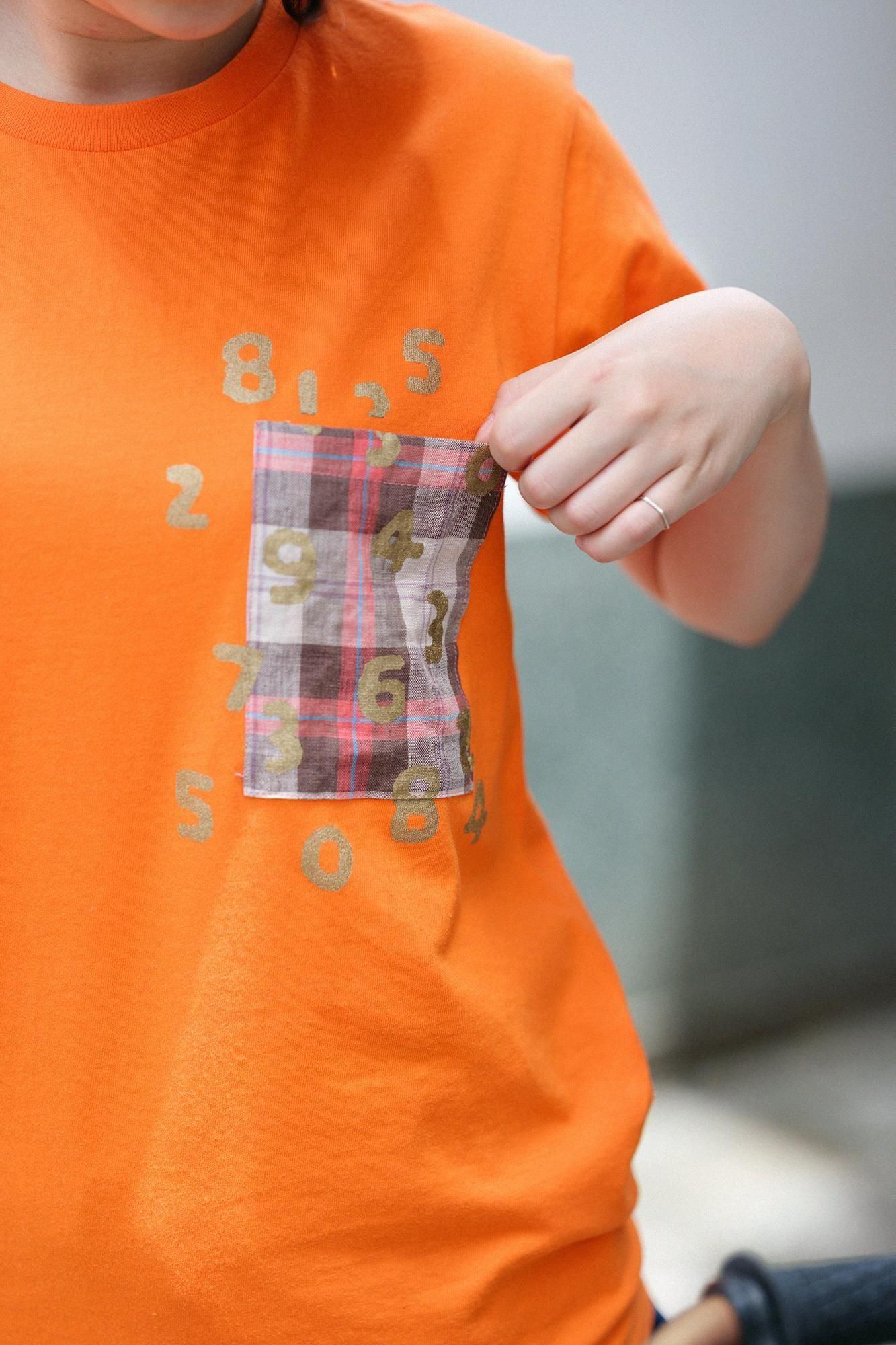 半袖 ポケットTシャツ[5.0]／オレンジ×SO-SU-U昆（こん）2