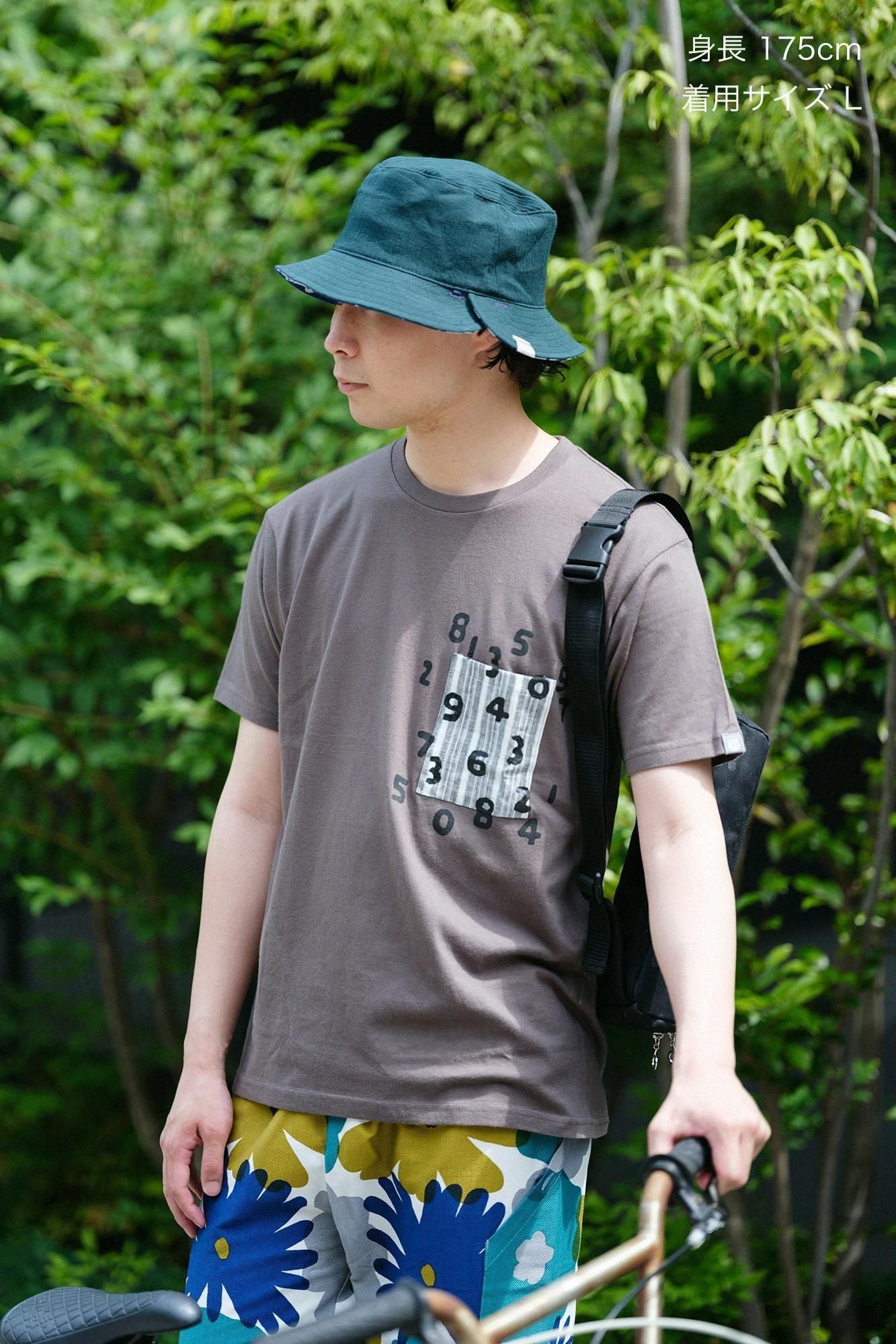 短袖口袋T恤[5.0] /木炭X SO-SU-U Kon（Kon）2