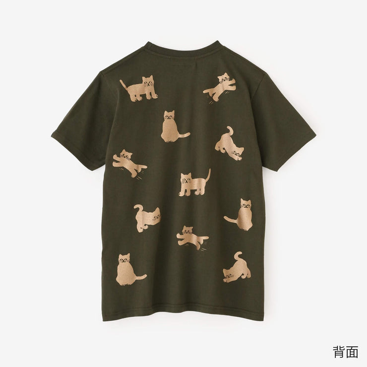 Cat Short Sleeve T-shirt [5.0] / Army Green