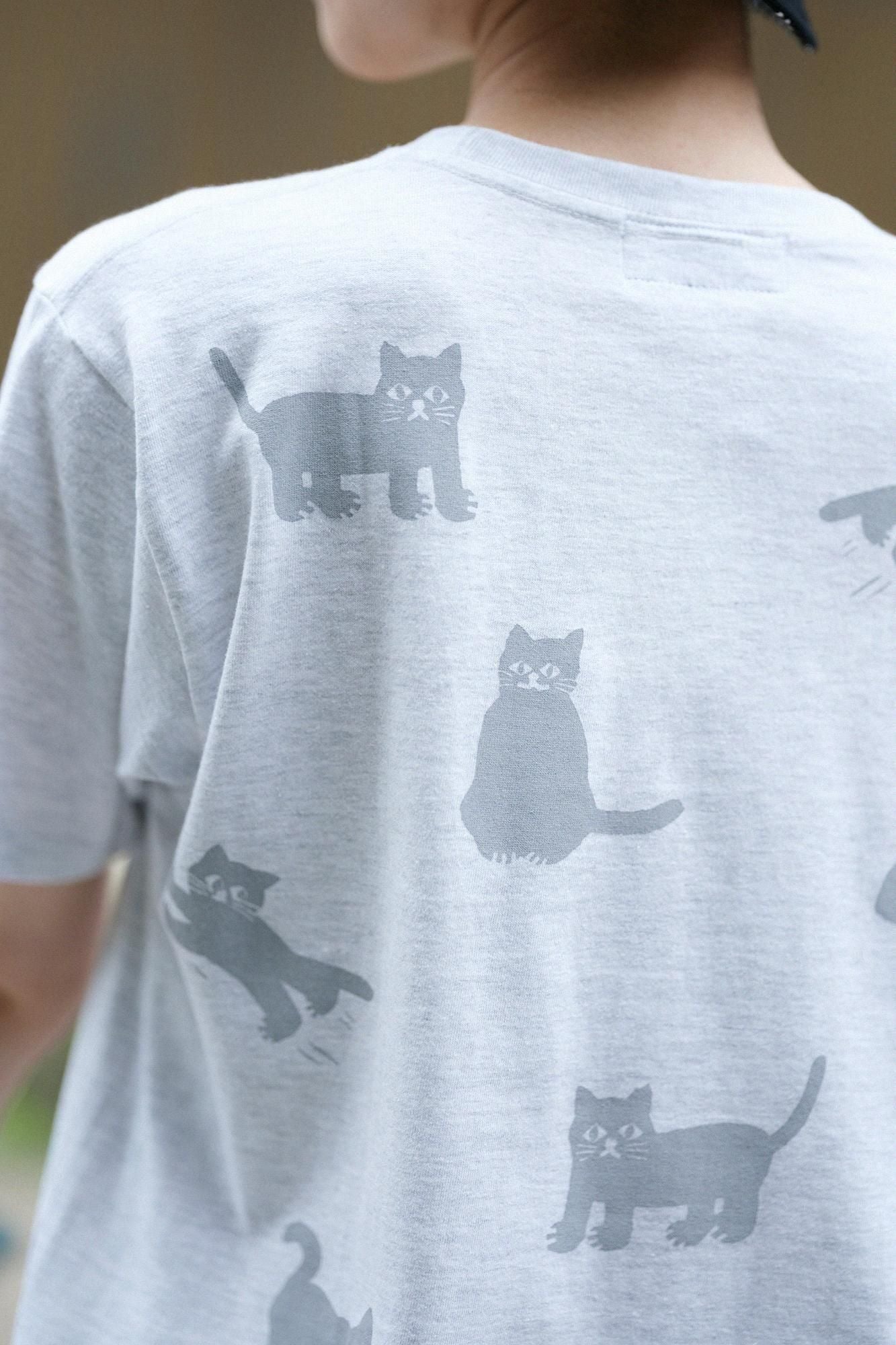 ねこ 半袖Tシャツ[5.0]／アイボリー