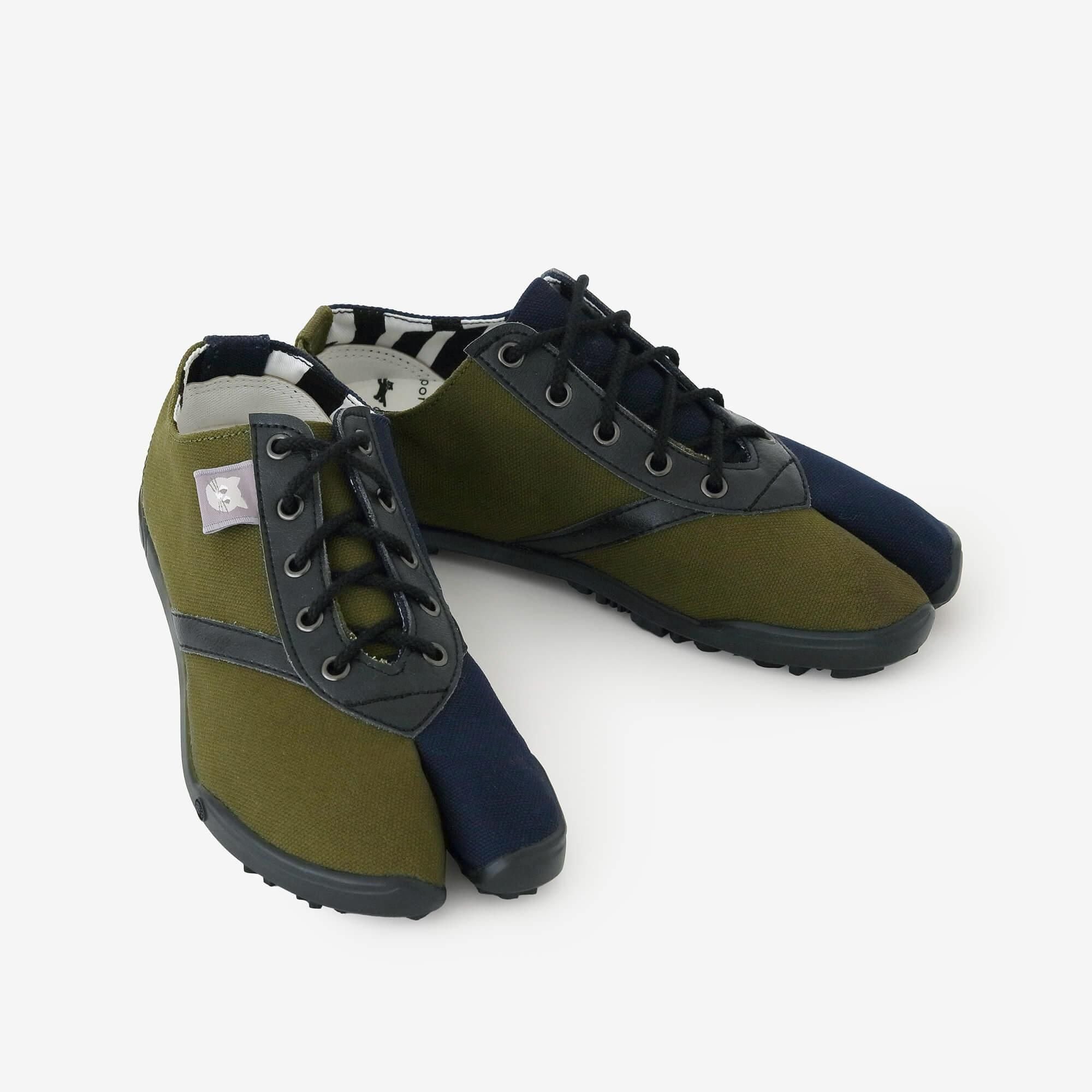 运动分趾袜 LOW Iroha 鞋底/卡其色 x 海军蓝